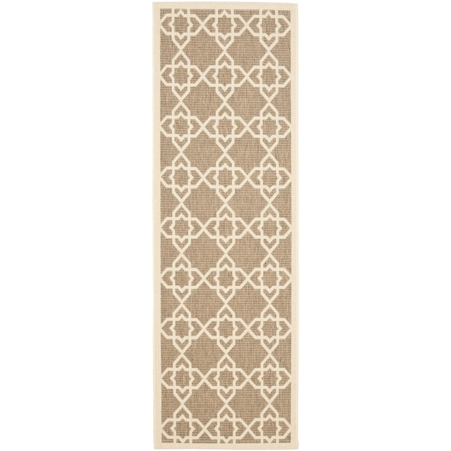 SAFAVIEH Courtyard Hanifa Trellis Indoor/ Outdoor Waterproof Patio Backyard Rug