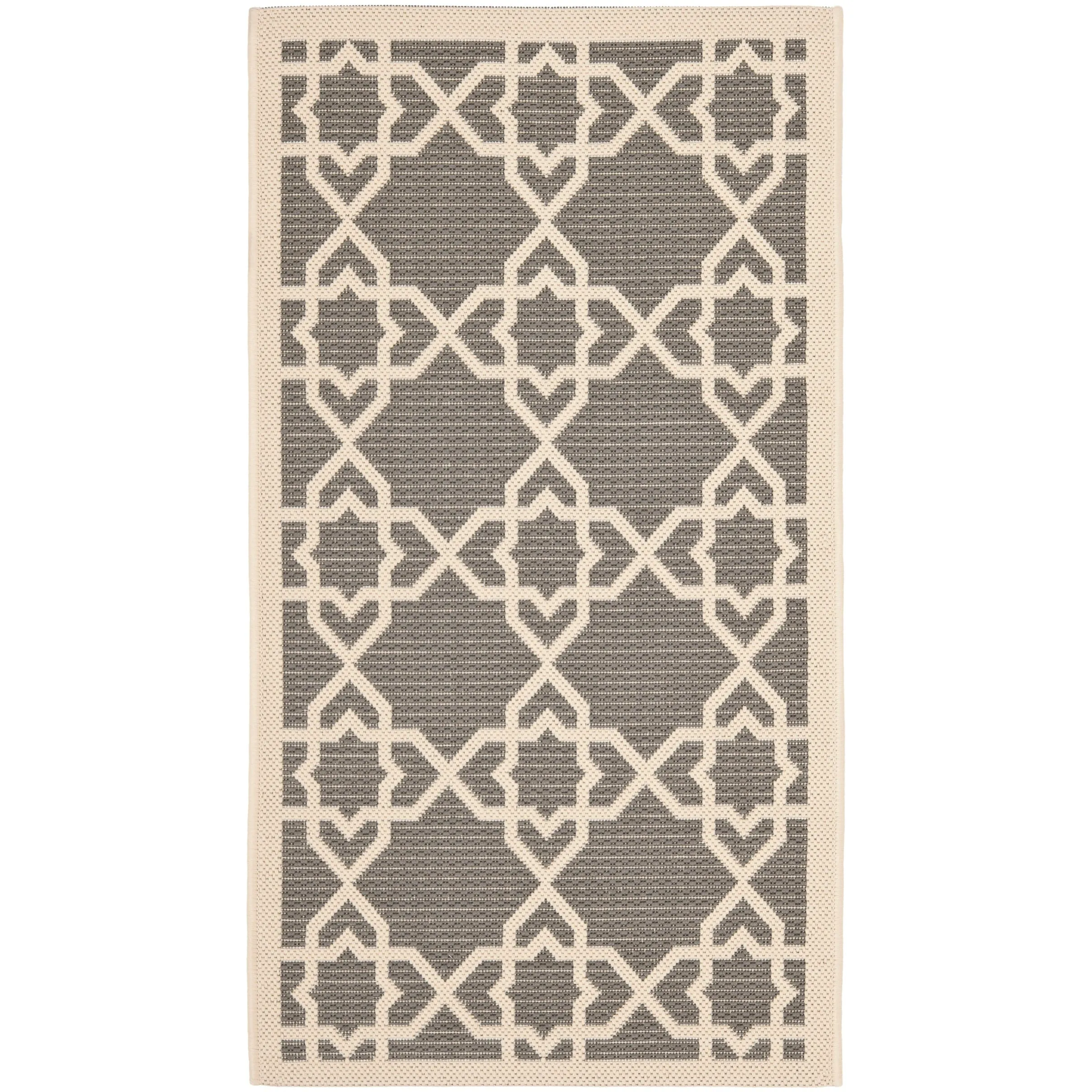 SAFAVIEH Courtyard Hanifa Trellis Indoor/ Outdoor Waterproof Patio Backyard Rug