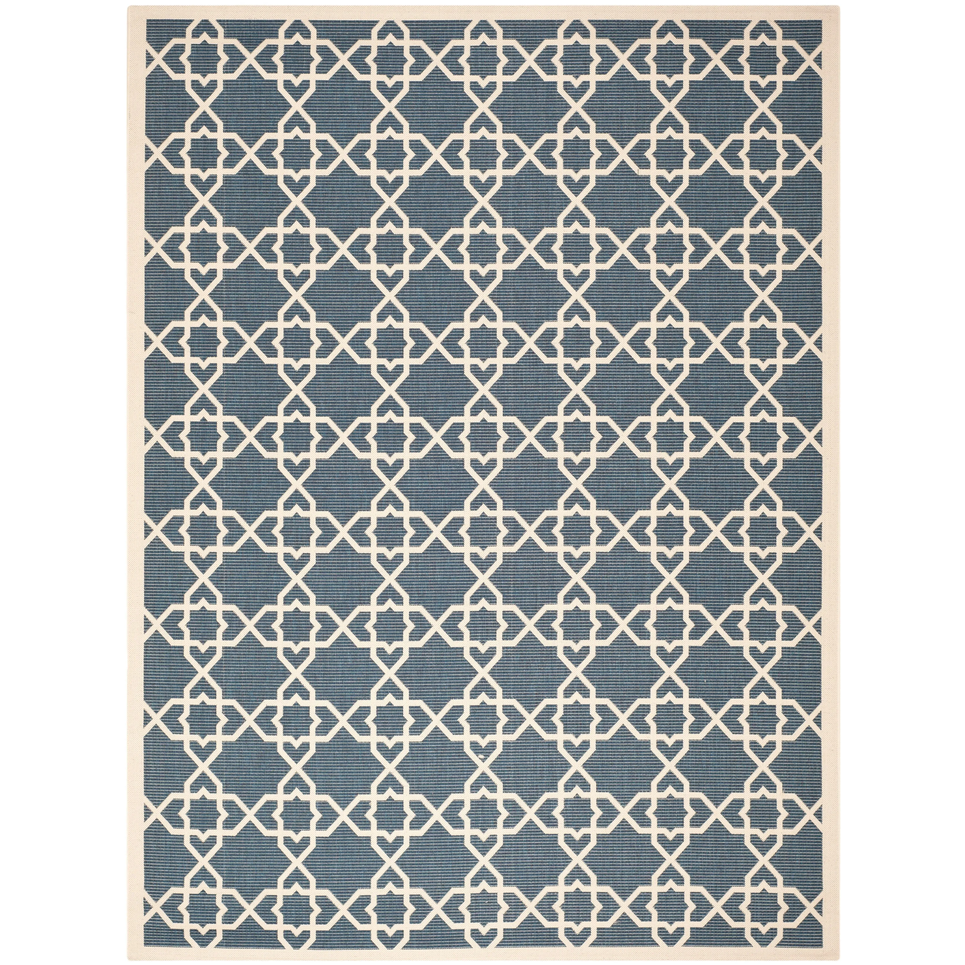 SAFAVIEH Courtyard Hanifa Trellis Indoor/ Outdoor Waterproof Patio Backyard Rug