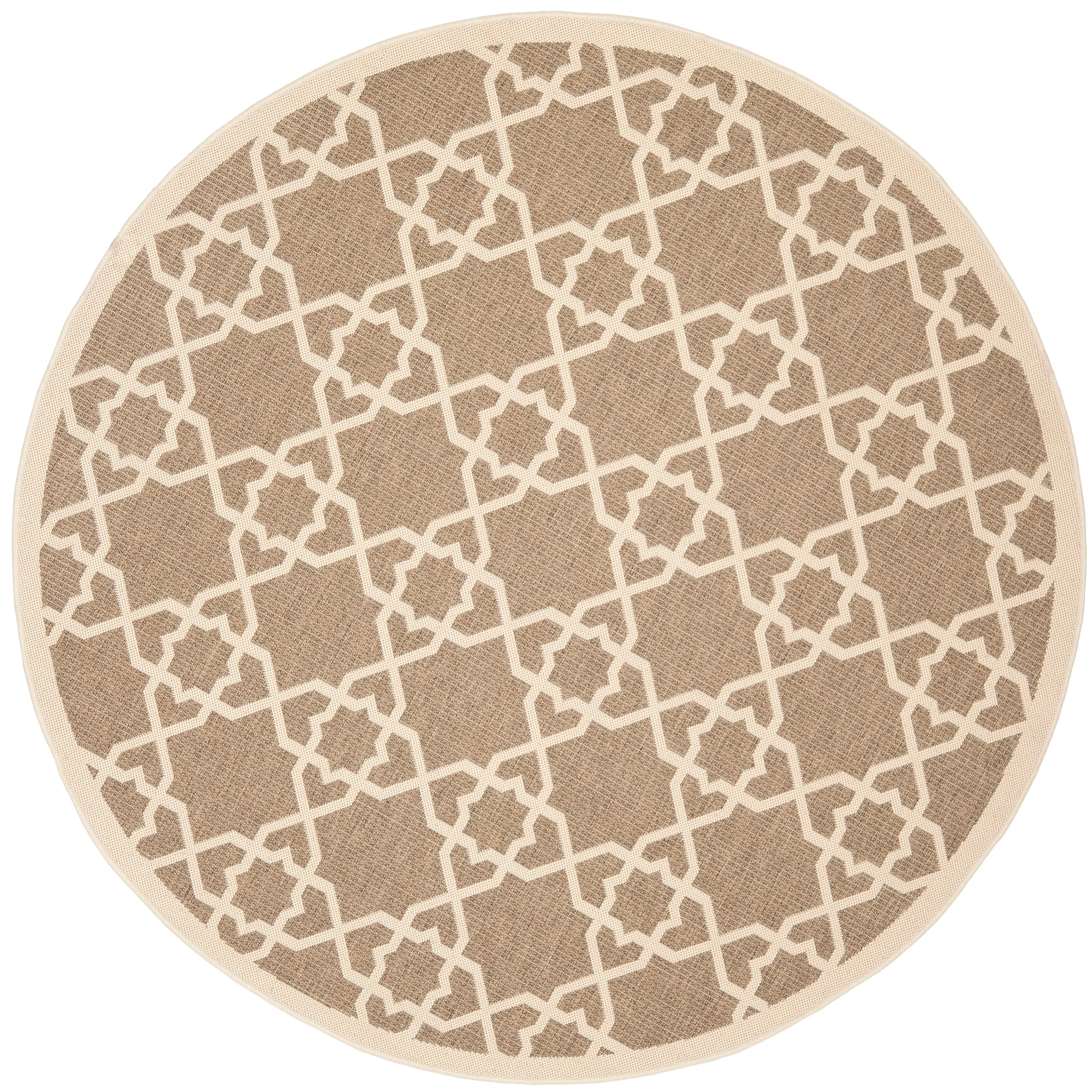 SAFAVIEH Courtyard Hanifa Trellis Indoor/ Outdoor Waterproof Patio Backyard Rug