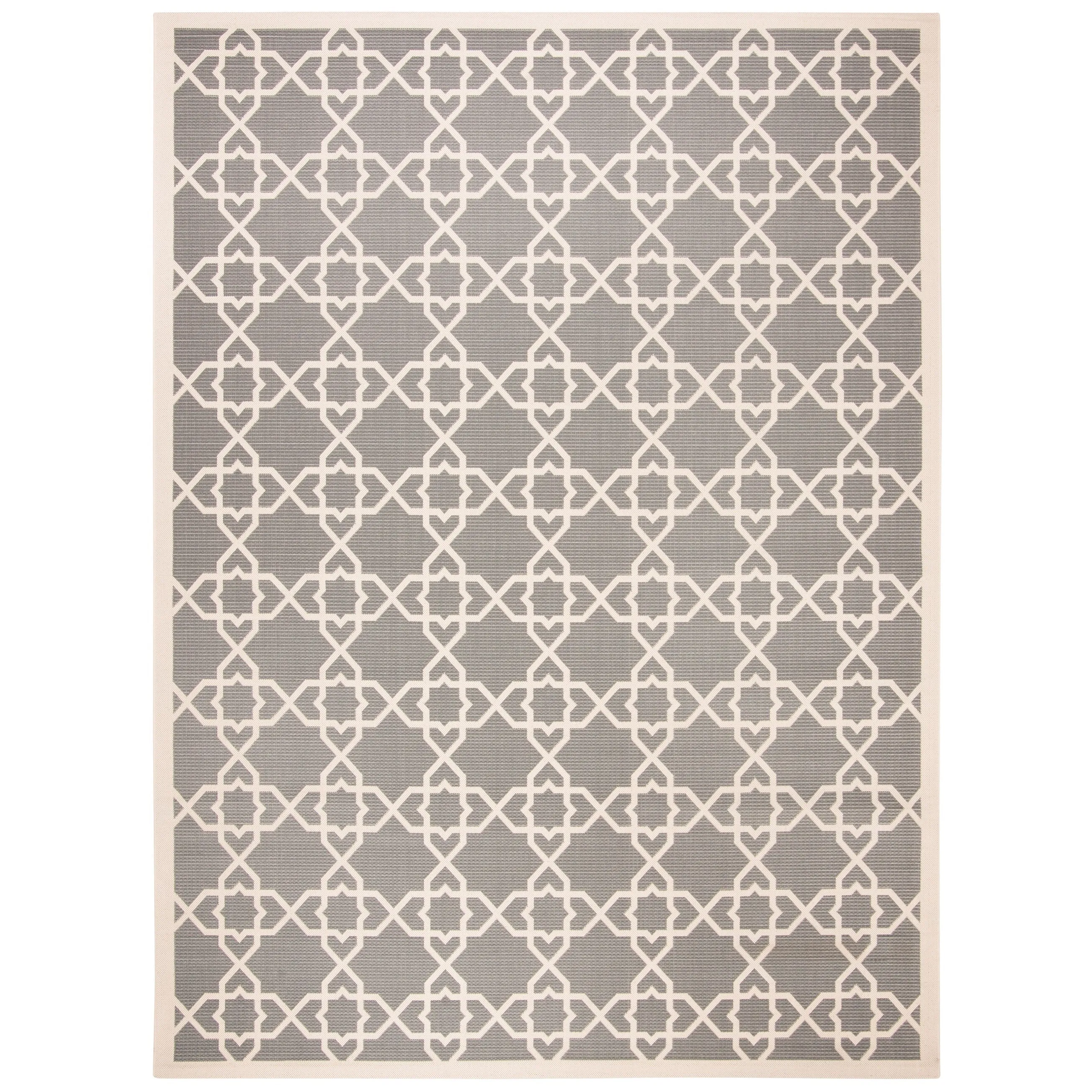 SAFAVIEH Courtyard Hanifa Trellis Indoor/ Outdoor Waterproof Patio Backyard Rug