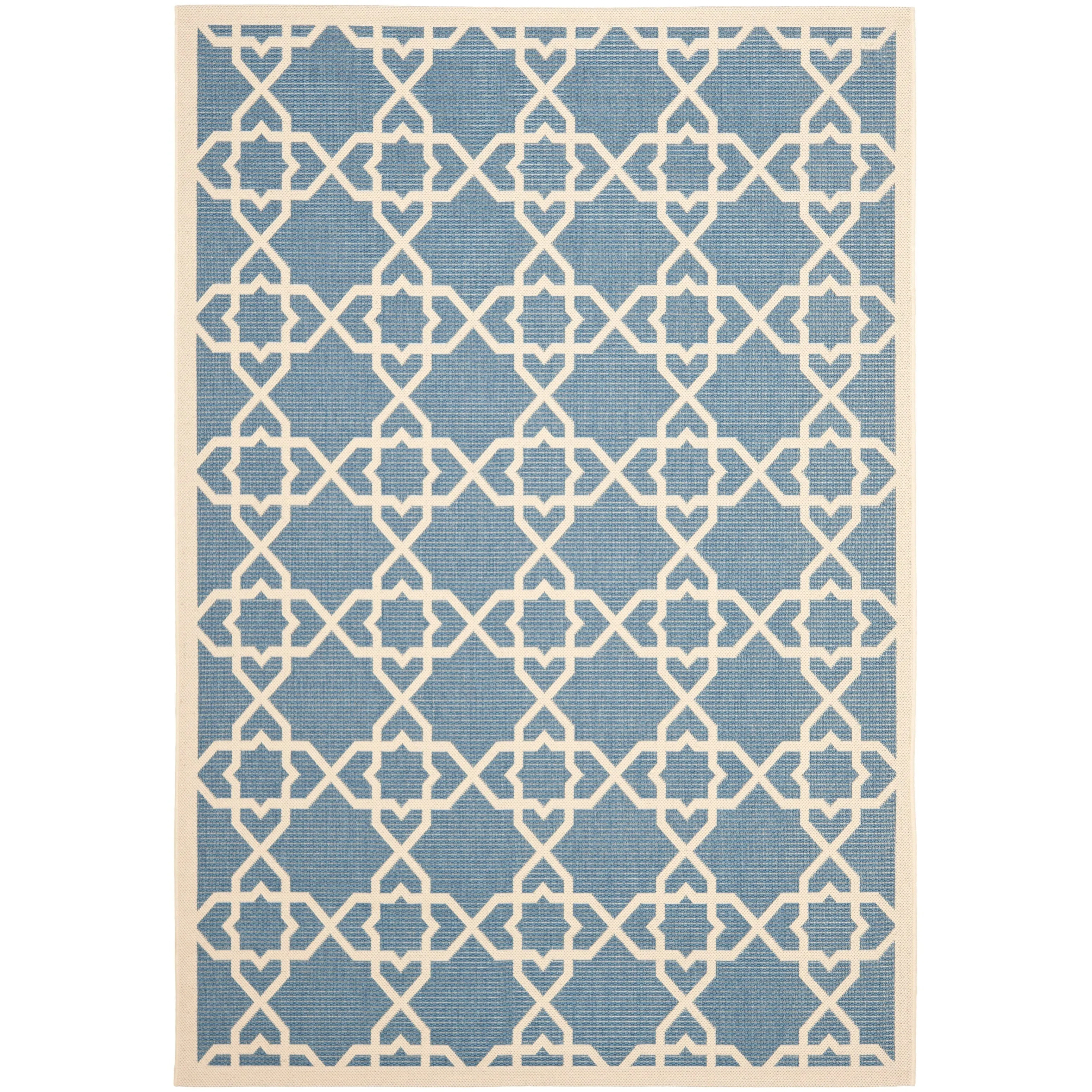 SAFAVIEH Courtyard Hanifa Trellis Indoor/ Outdoor Waterproof Patio Backyard Rug