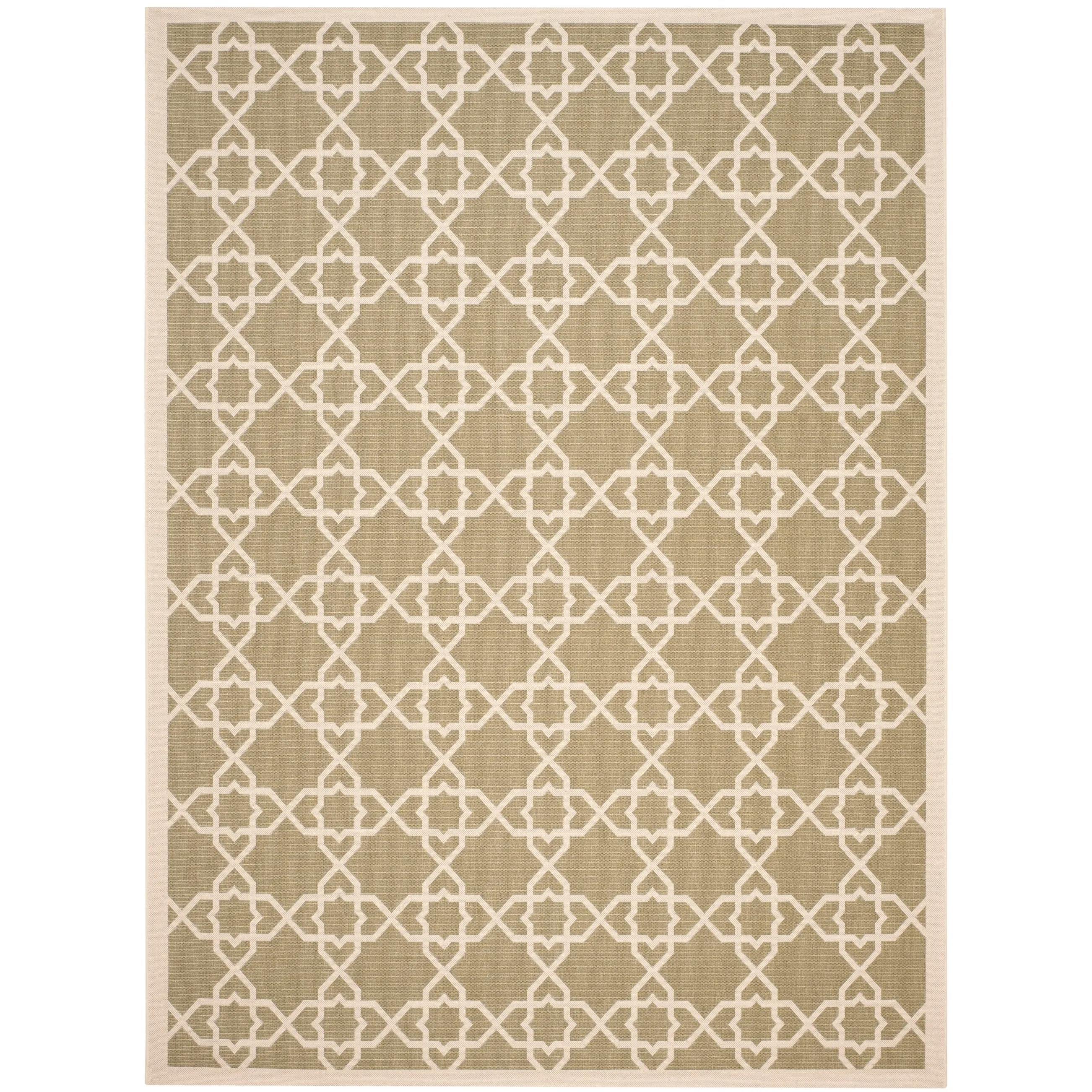 SAFAVIEH Courtyard Hanifa Trellis Indoor/ Outdoor Waterproof Patio Backyard Rug
