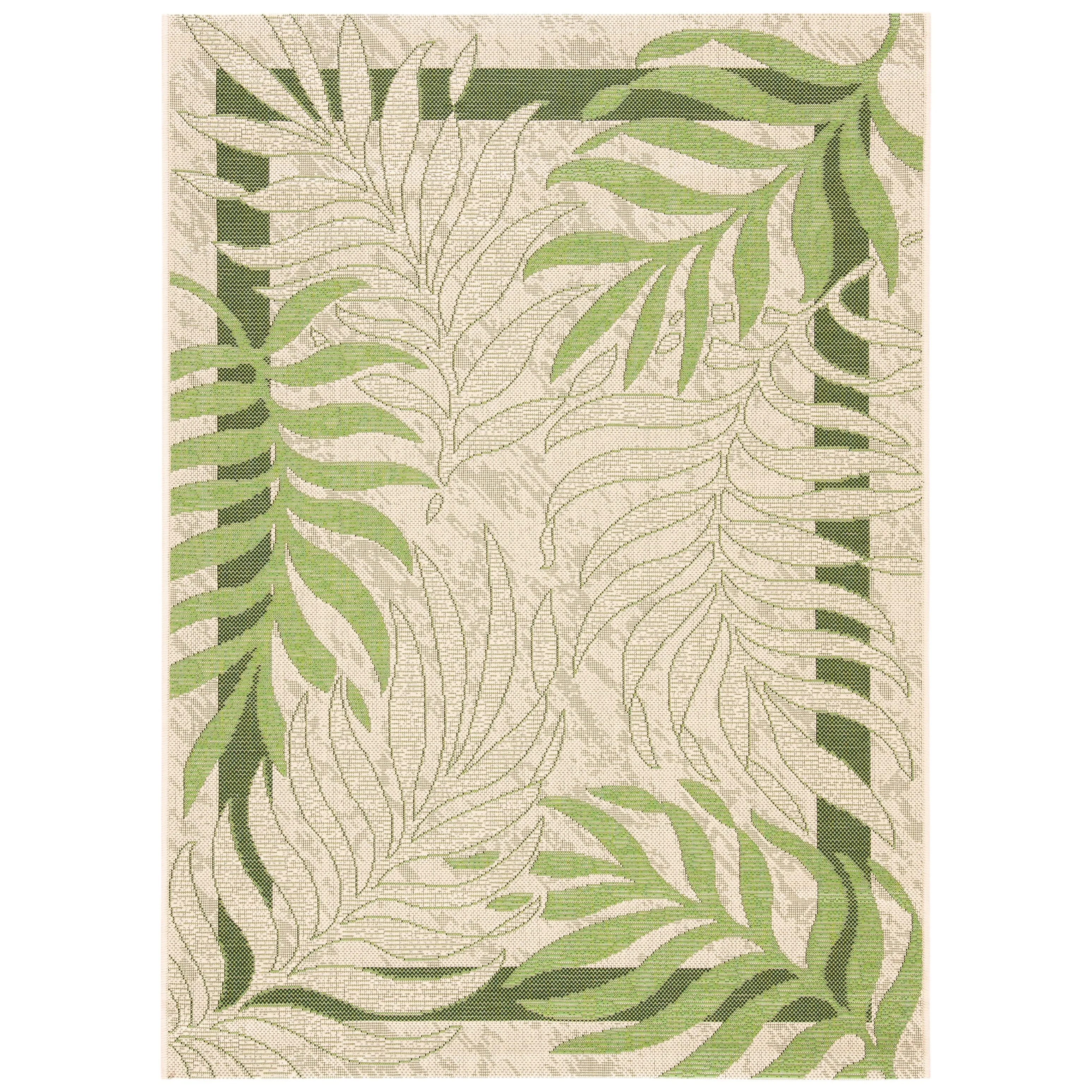 SAFAVIEH Courtyard Idun Botanical Indoor/ Outdoor Waterproof Patio Backyard Rug
