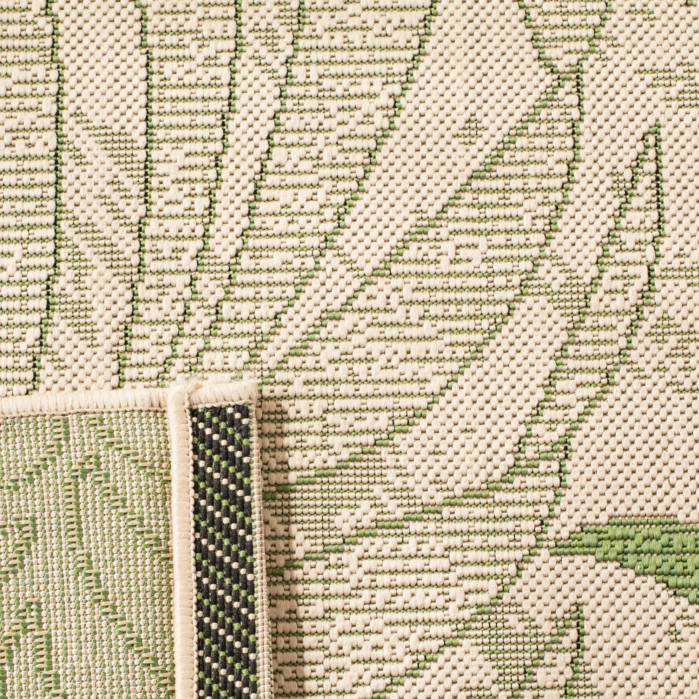 SAFAVIEH Courtyard Idun Botanical Indoor/ Outdoor Waterproof Patio Backyard Rug