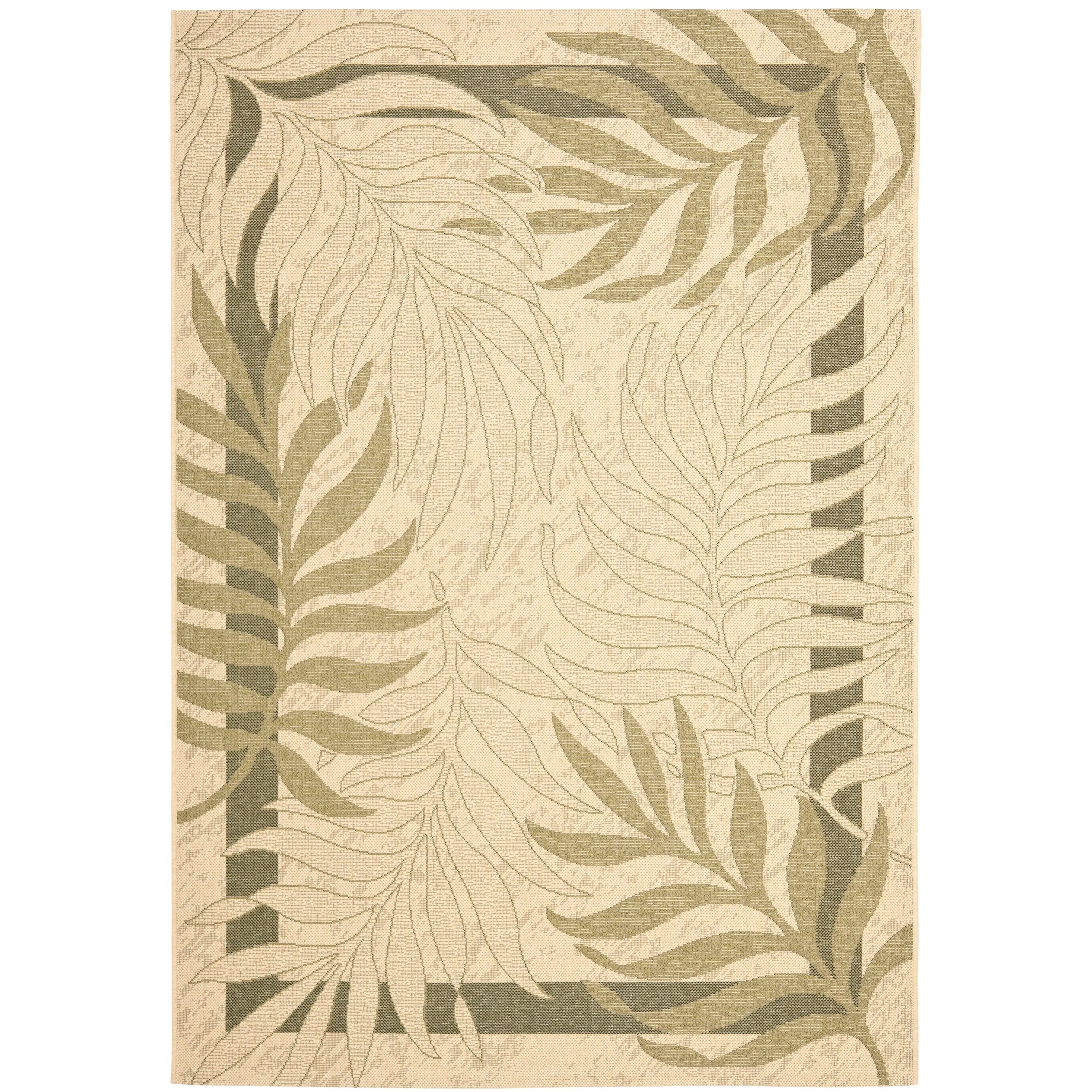 SAFAVIEH Courtyard Idun Botanical Indoor/ Outdoor Waterproof Patio Backyard Rug