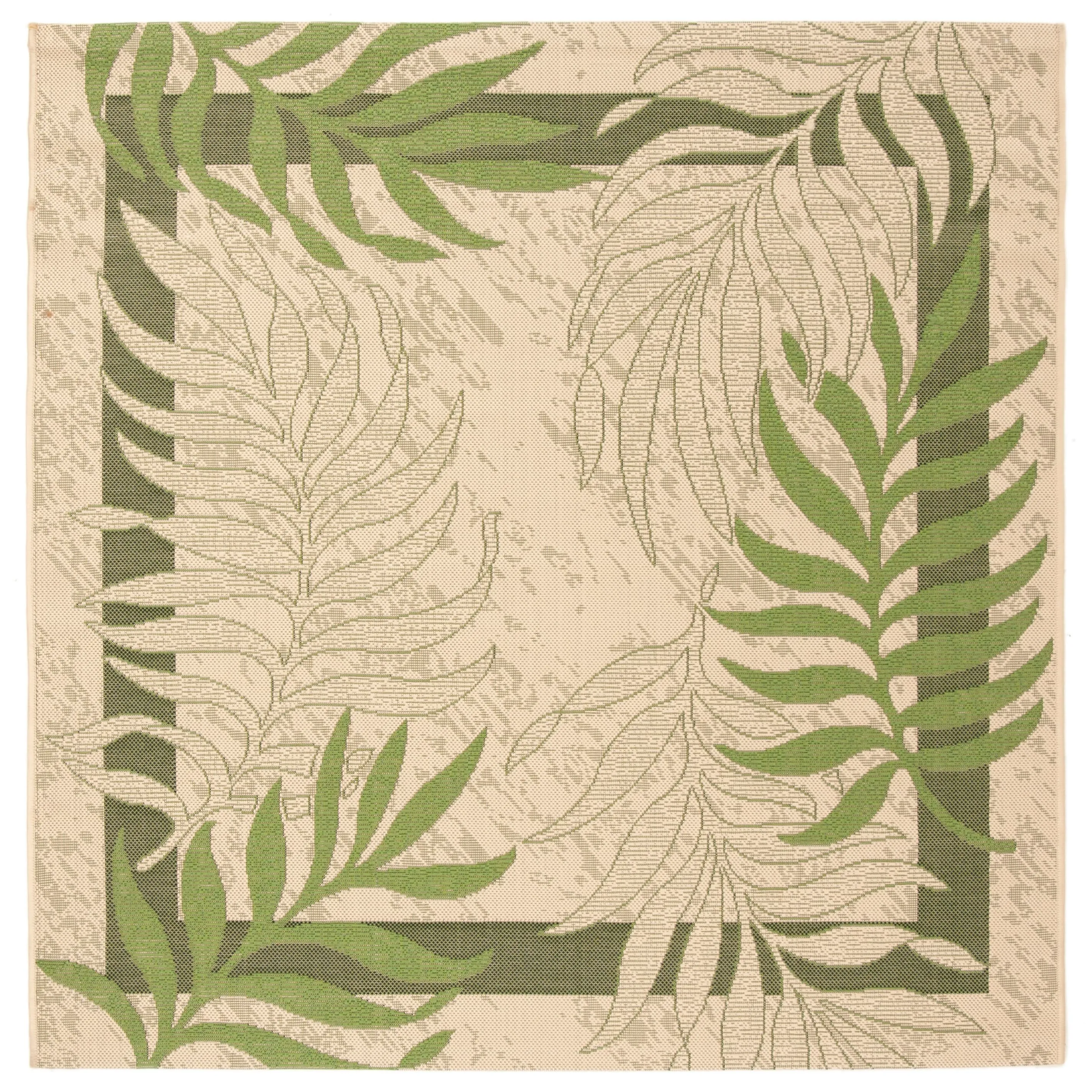 SAFAVIEH Courtyard Idun Botanical Indoor/ Outdoor Waterproof Patio Backyard Rug