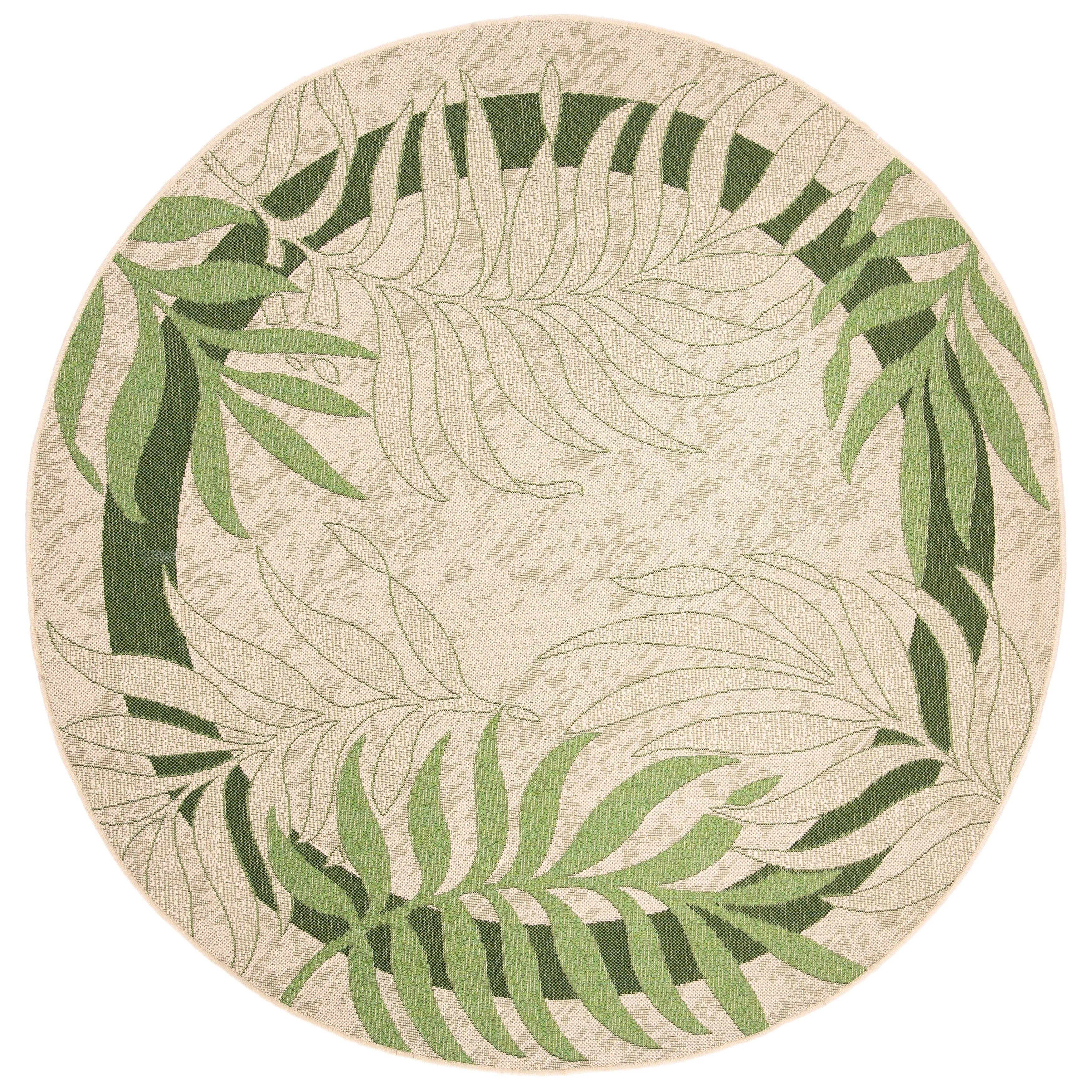SAFAVIEH Courtyard Idun Botanical Indoor/ Outdoor Waterproof Patio Backyard Rug