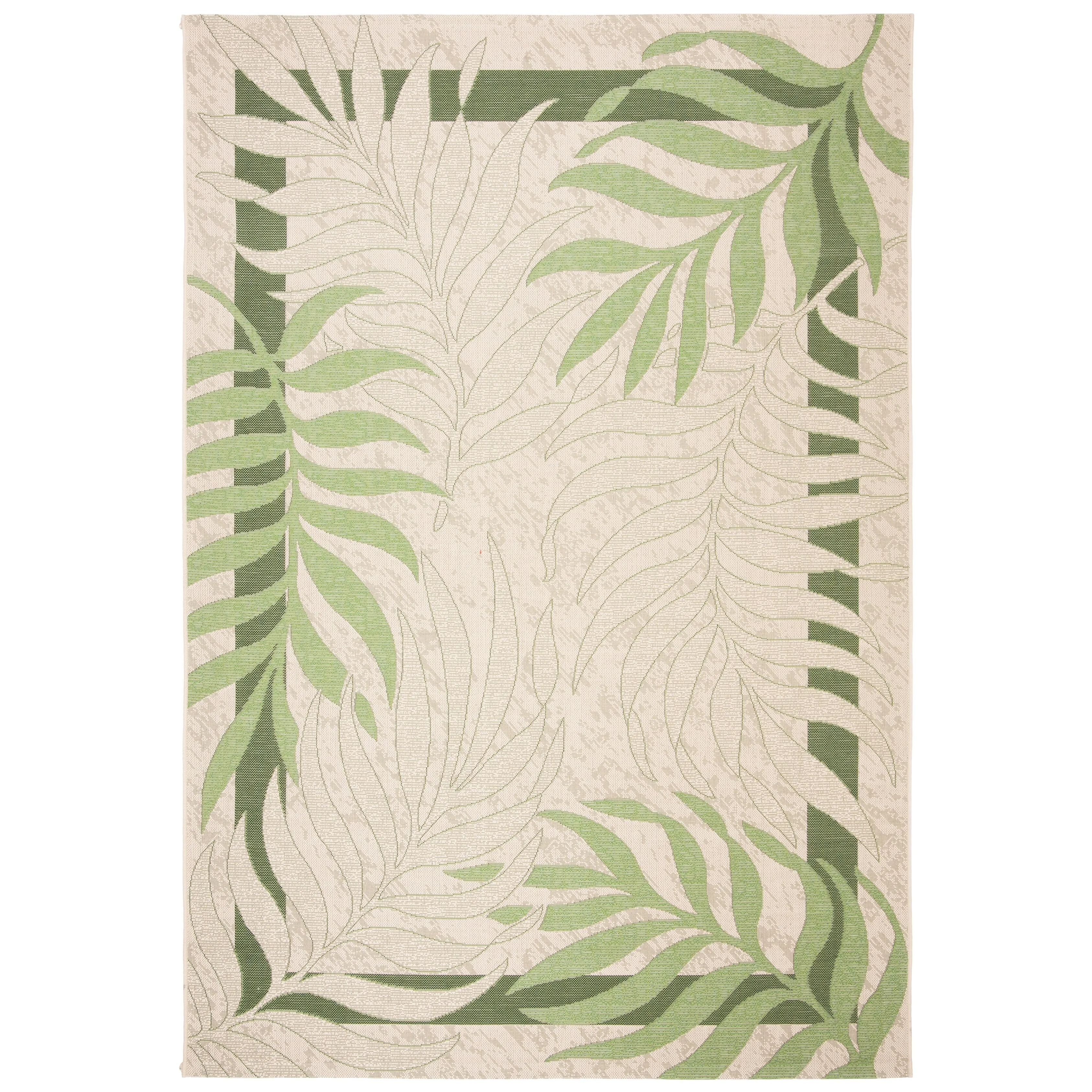 SAFAVIEH Courtyard Idun Botanical Indoor/ Outdoor Waterproof Patio Backyard Rug