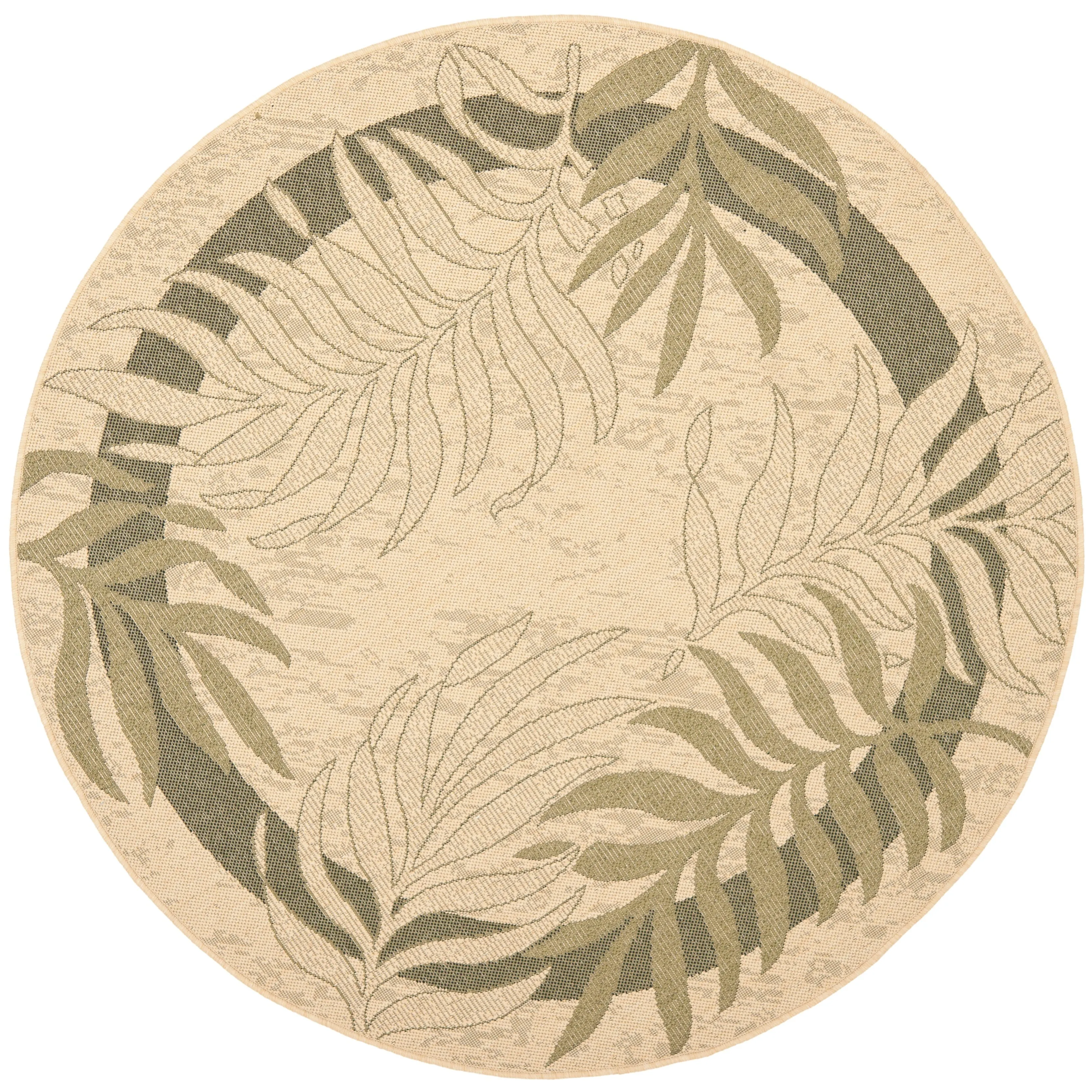 SAFAVIEH Courtyard Idun Botanical Indoor/ Outdoor Waterproof Patio Backyard Rug