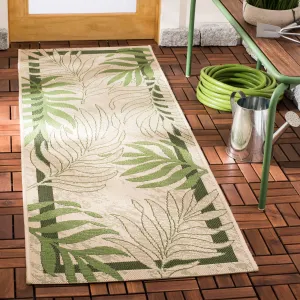 SAFAVIEH Courtyard Idun Botanical Indoor/ Outdoor Waterproof Patio Backyard Rug