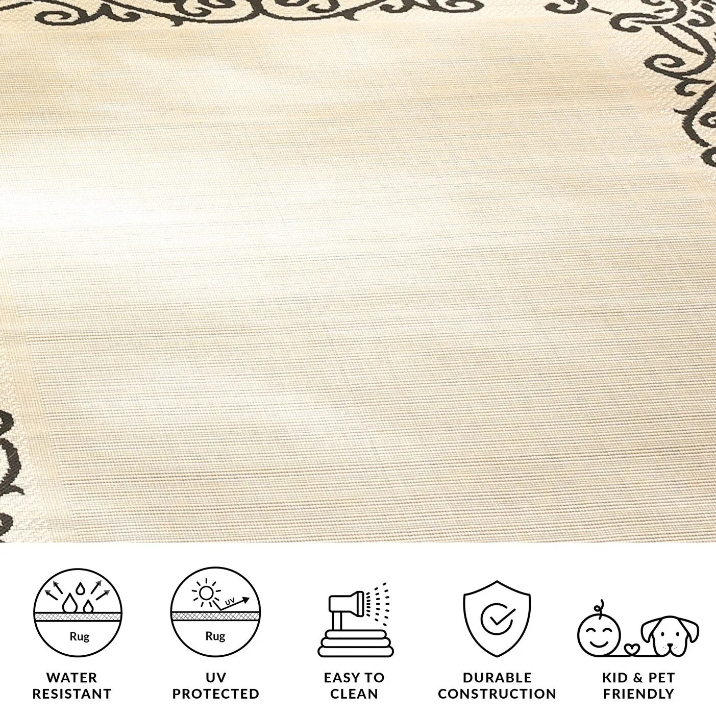 SAFAVIEH Courtyard Ikerne Waterproof Patio Backyard Rug