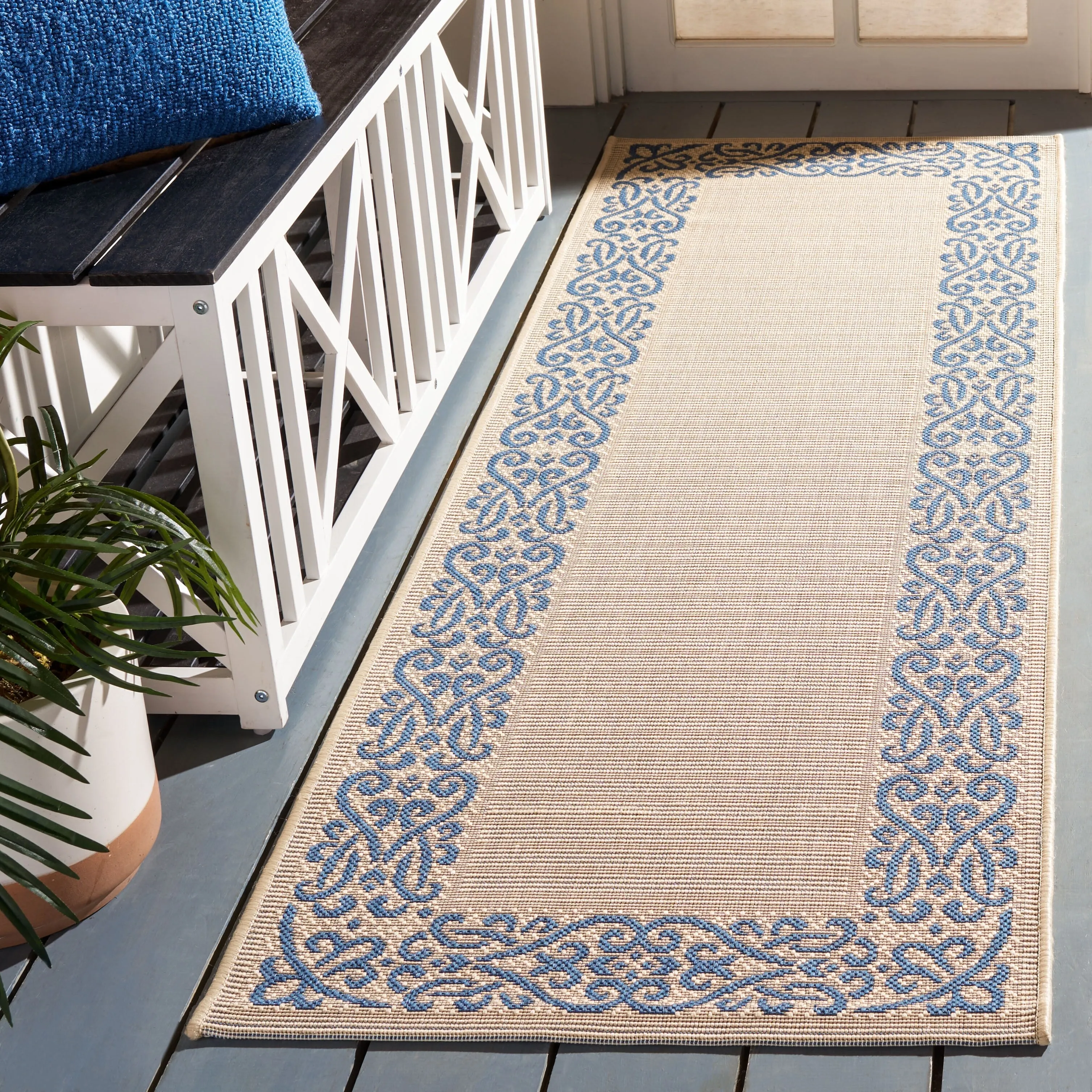 SAFAVIEH Courtyard Ikerne Waterproof Patio Backyard Rug