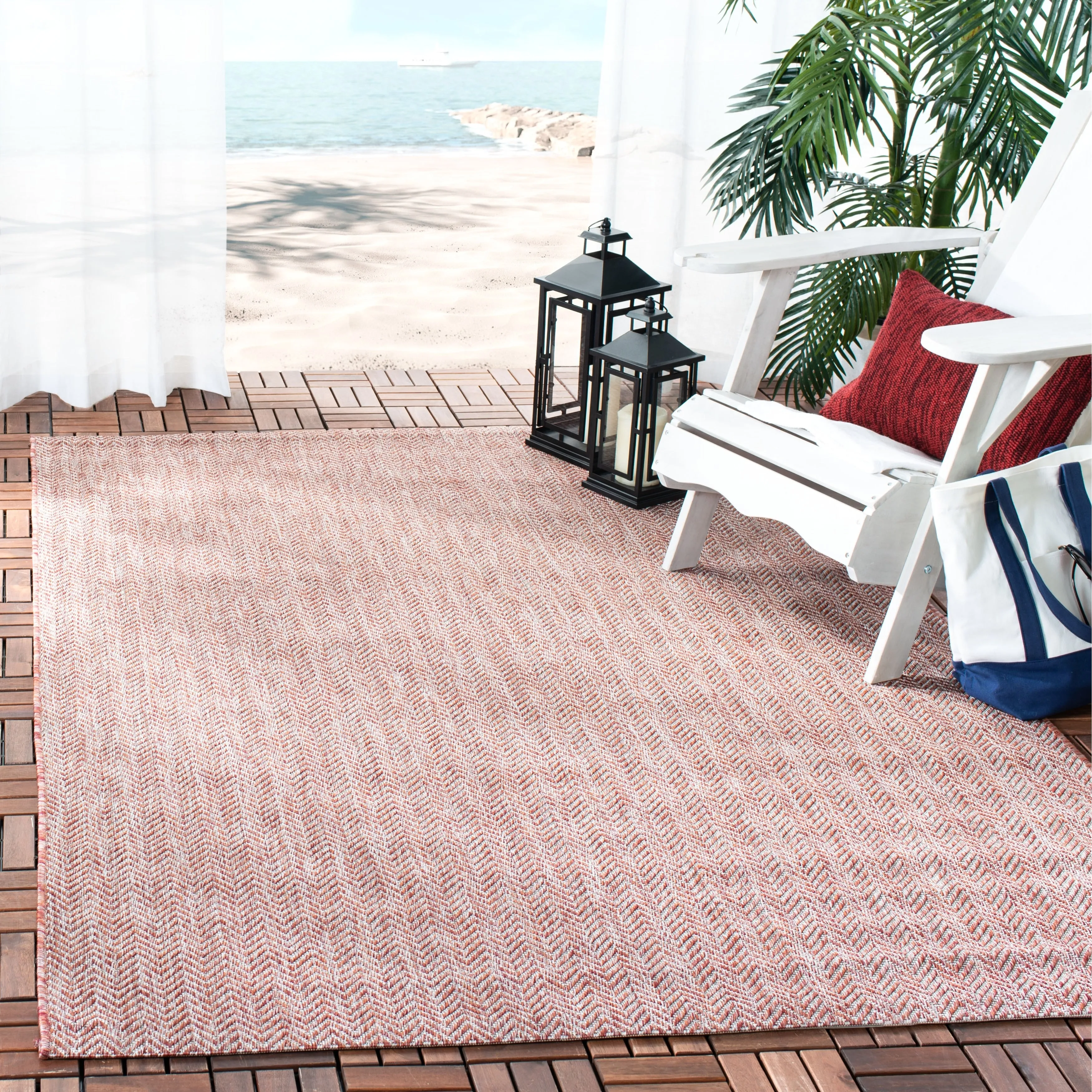 SAFAVIEH Courtyard Ilmur Indoor/ Outdoor Waterproof Patio Backyard Rug