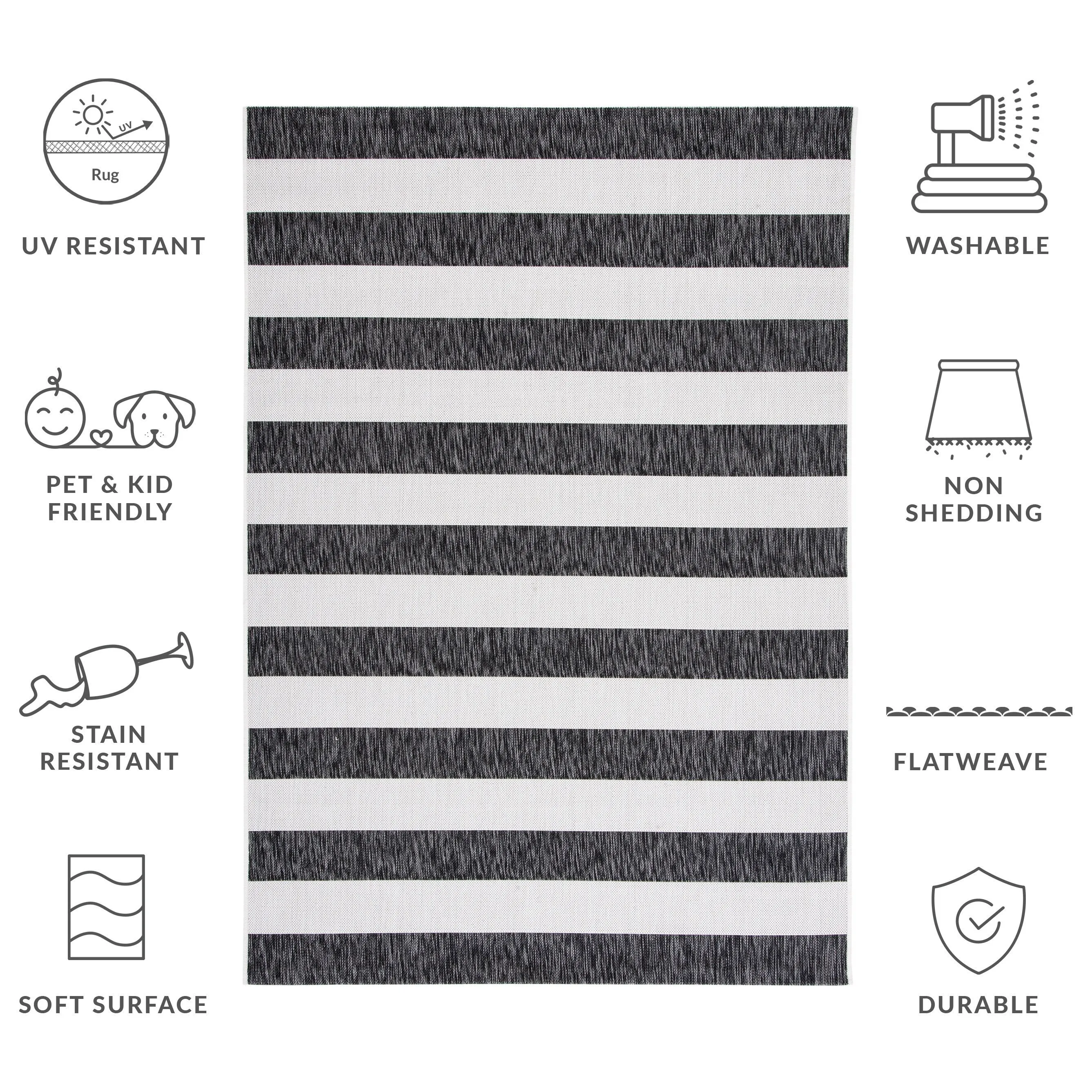 SAFAVIEH Courtyard Jetje Indoor/ Outdoor Waterproof Backyard Patio Rug