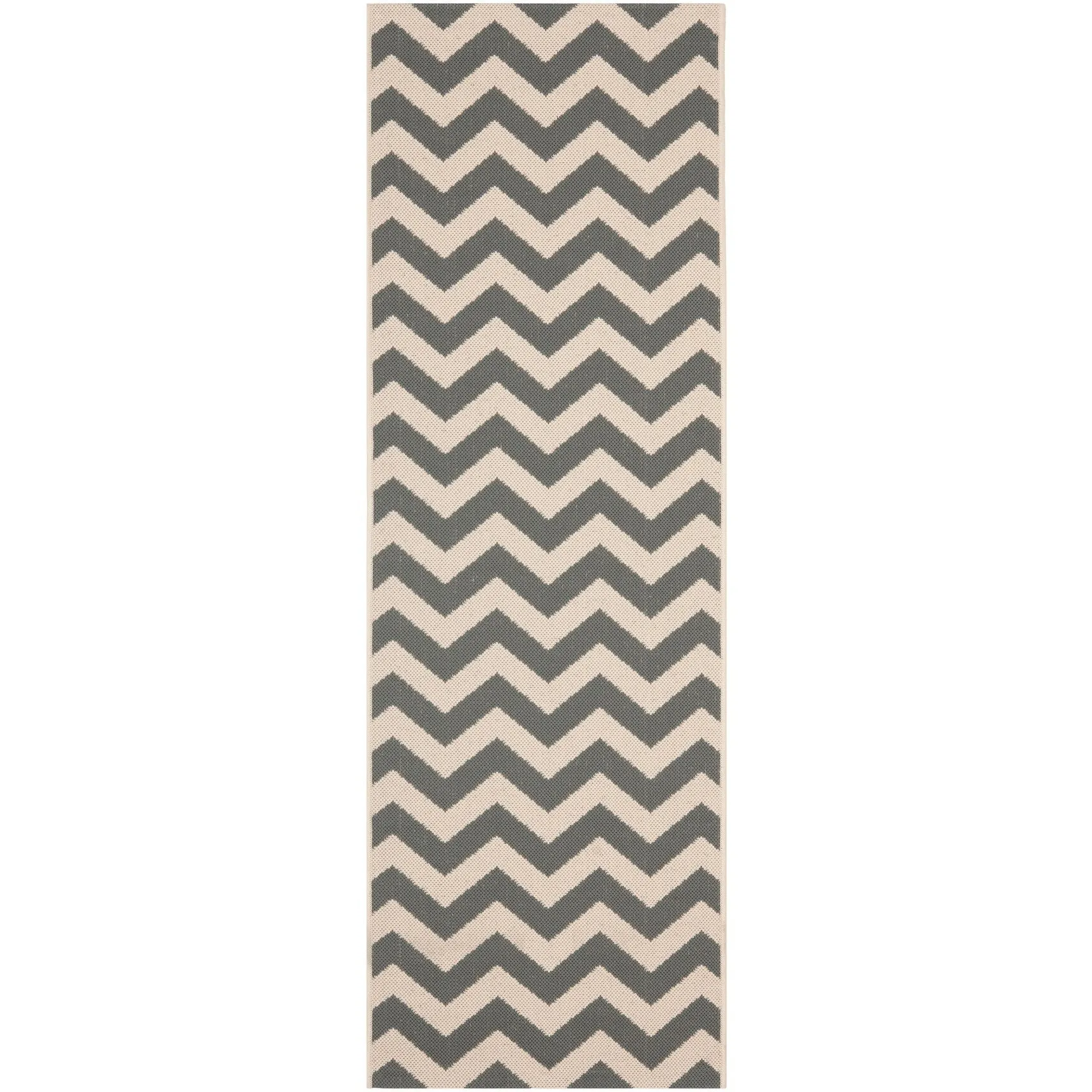 SAFAVIEH Courtyard Joycelyn Indoor/ Outdoor Waterproof Patio Backyard Rug - Grey/Beige - 2'3 x 10' Runner