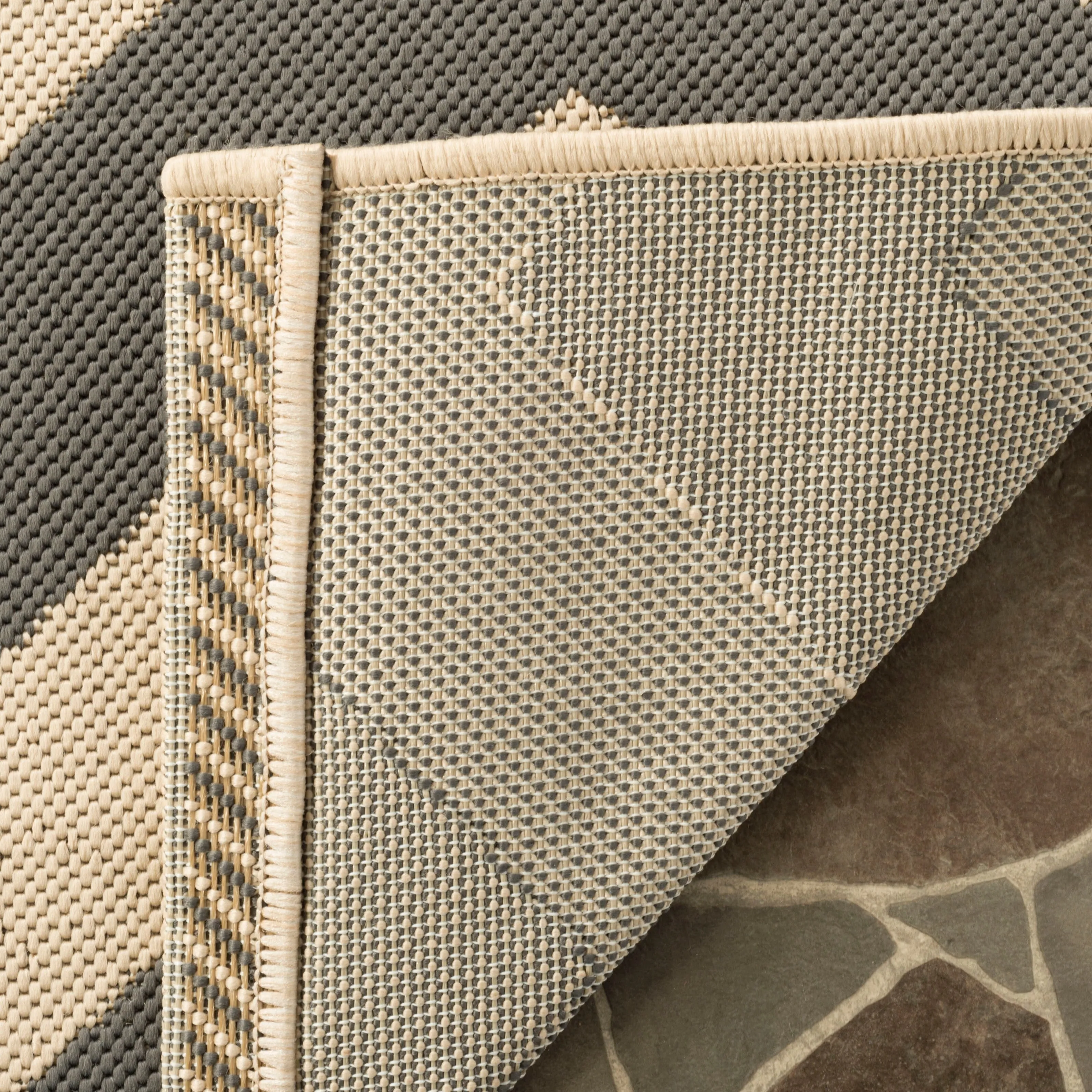 SAFAVIEH Courtyard Joycelyn Indoor/ Outdoor Waterproof Patio Backyard Rug - Grey/Beige - 2'3 x 10' Runner