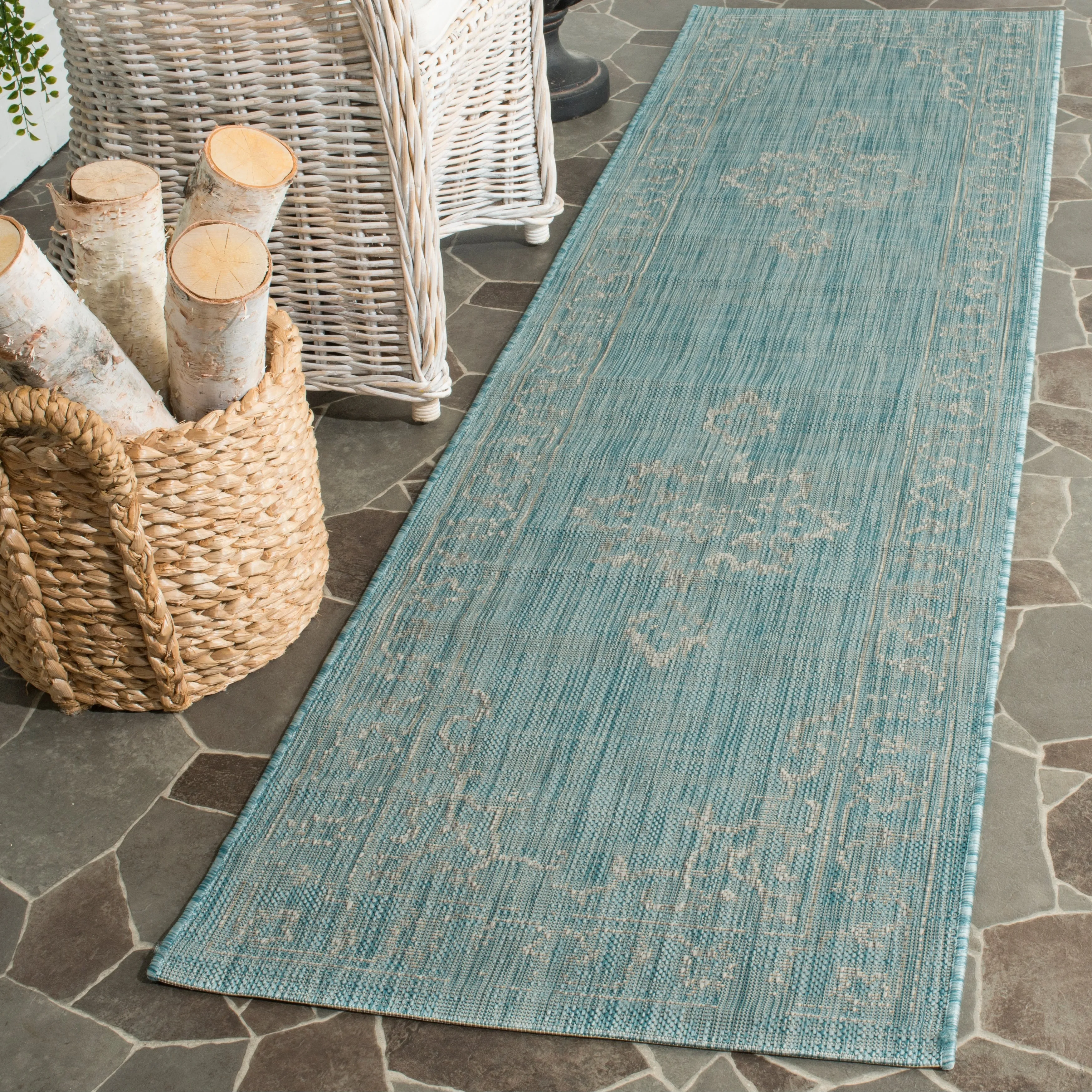 SAFAVIEH Courtyard Karolyn Medallion Indoor/ Outdoor Waterproof Patio Backyard Rug