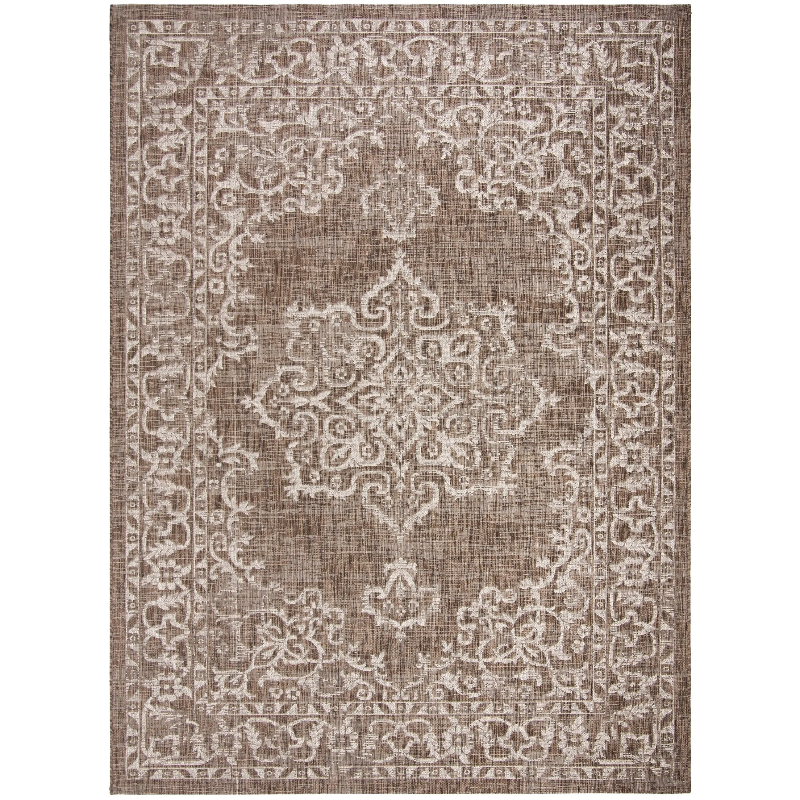 SAFAVIEH Courtyard Karolyn Medallion Indoor/ Outdoor Waterproof Patio Backyard Rug
