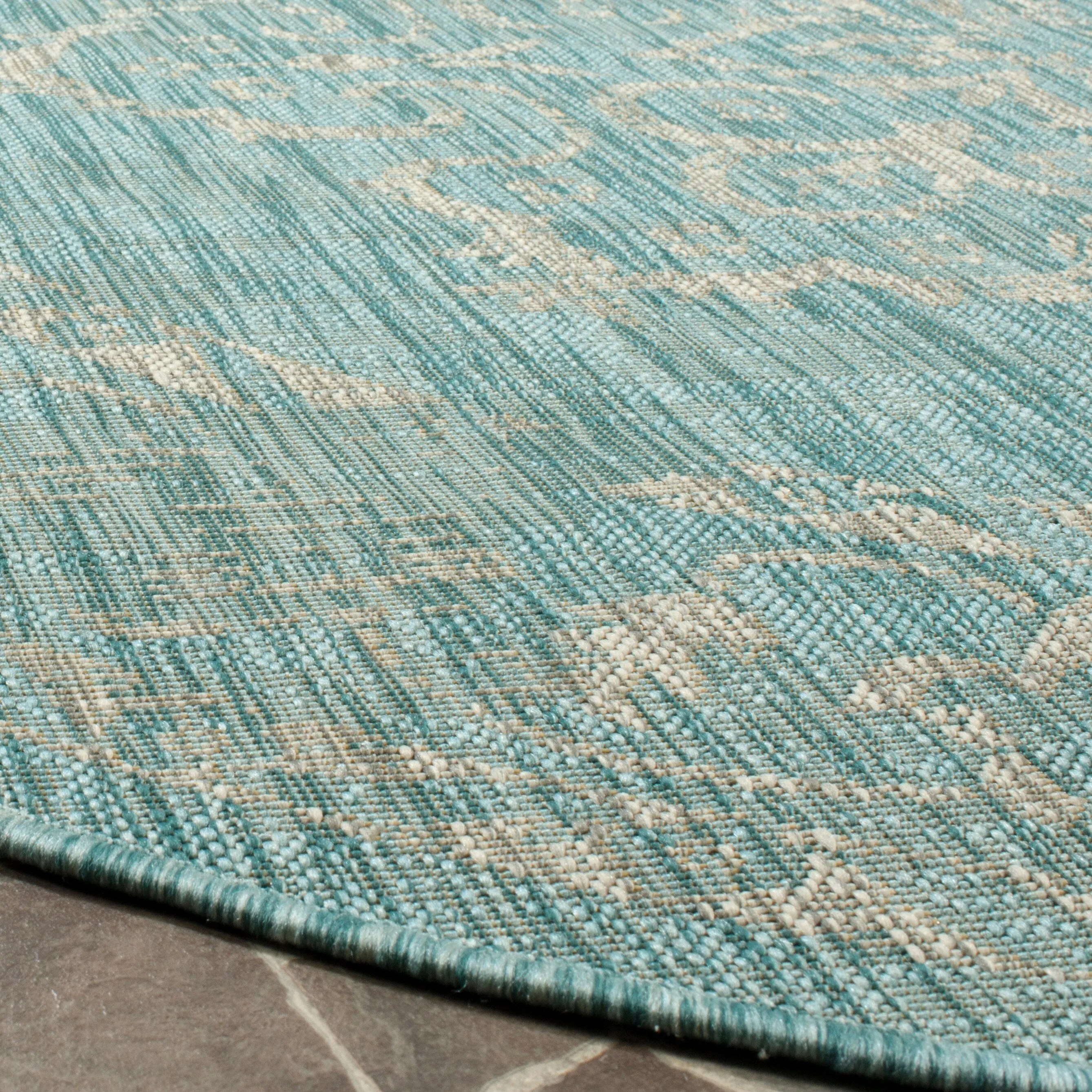 SAFAVIEH Courtyard Karolyn Medallion Indoor/ Outdoor Waterproof Patio Backyard Rug