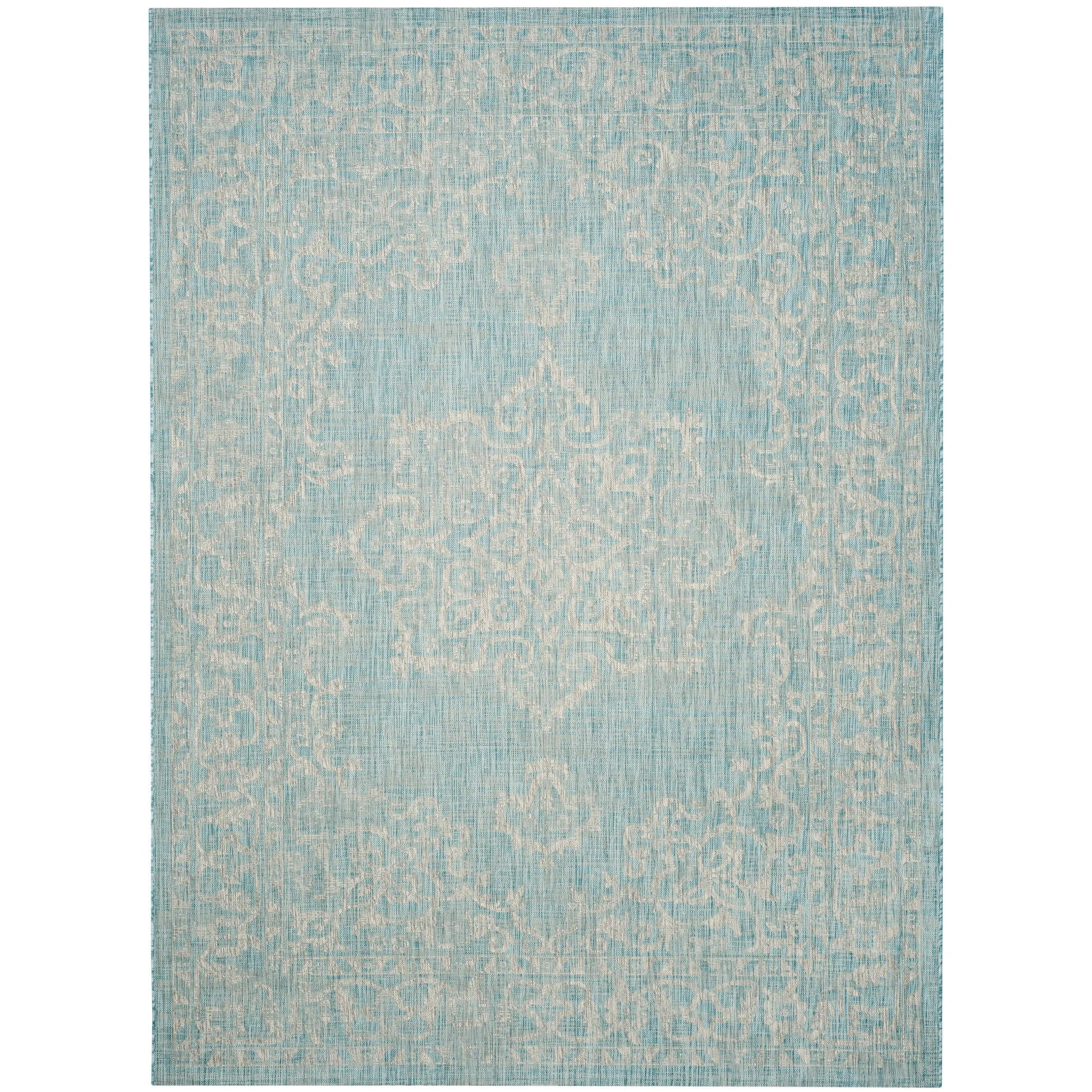 SAFAVIEH Courtyard Karolyn Medallion Indoor/ Outdoor Waterproof Patio Backyard Rug