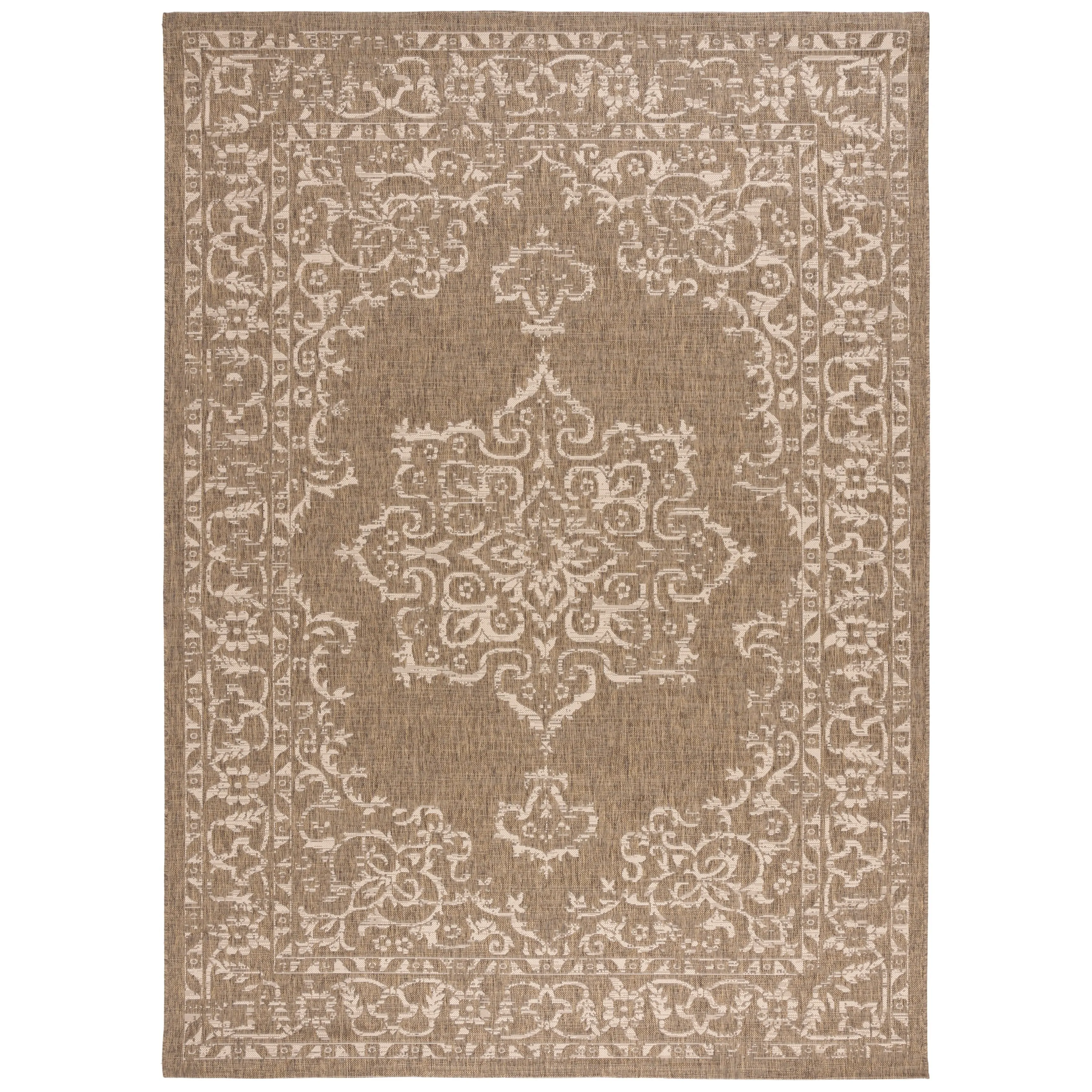 SAFAVIEH Courtyard Karolyn Medallion Indoor/ Outdoor Waterproof Patio Backyard Rug