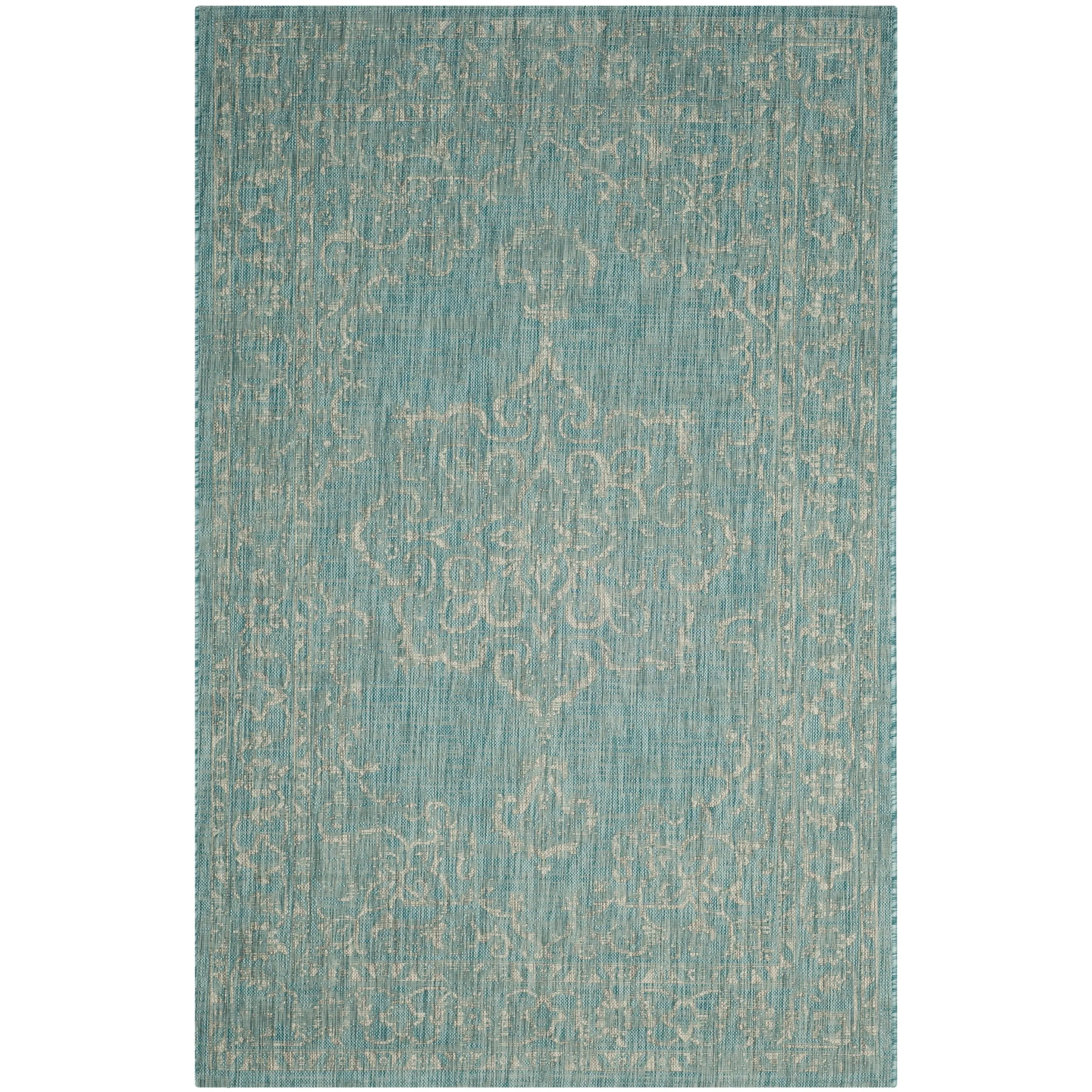 SAFAVIEH Courtyard Karolyn Medallion Indoor/ Outdoor Waterproof Patio Backyard Rug