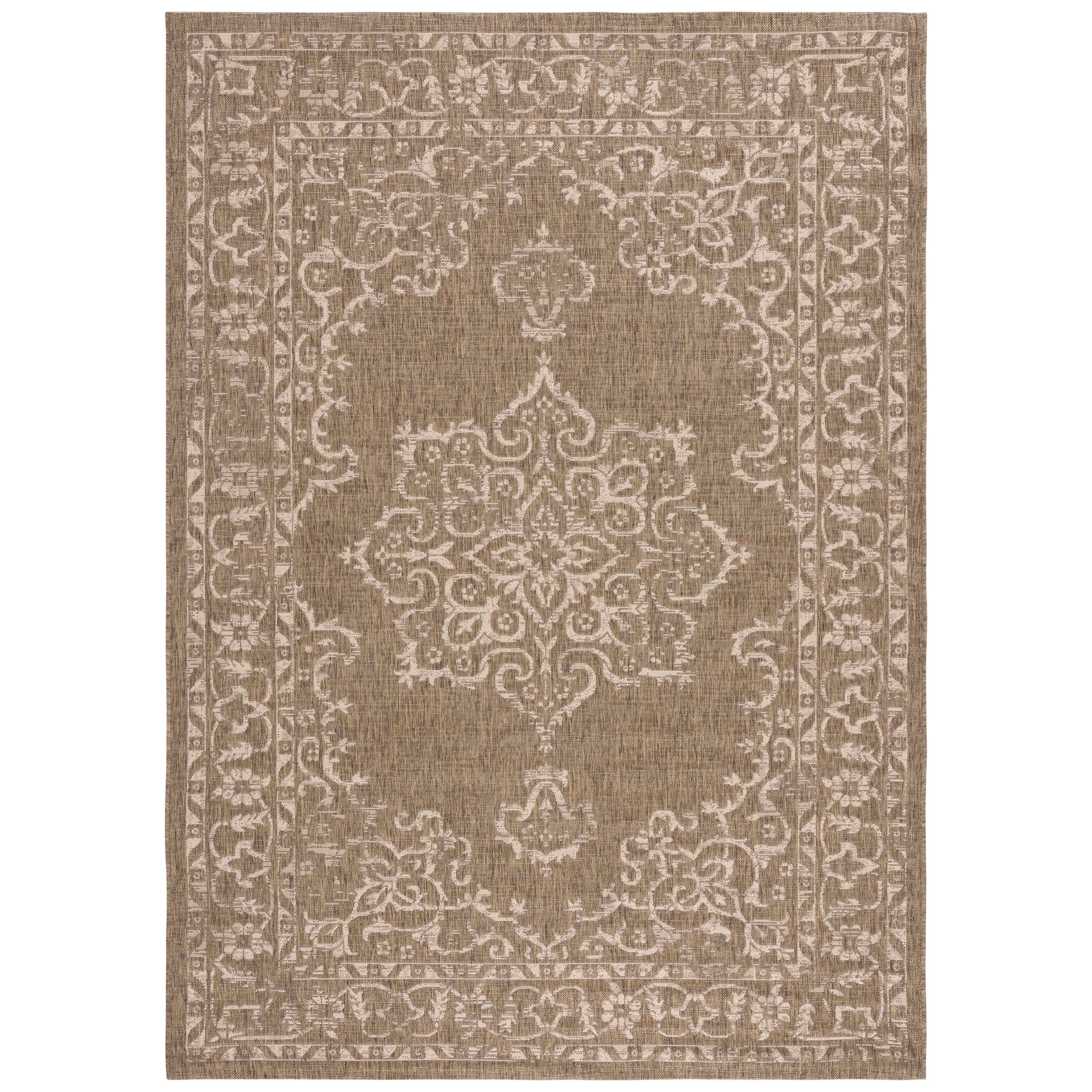 SAFAVIEH Courtyard Karolyn Medallion Indoor/ Outdoor Waterproof Patio Backyard Rug