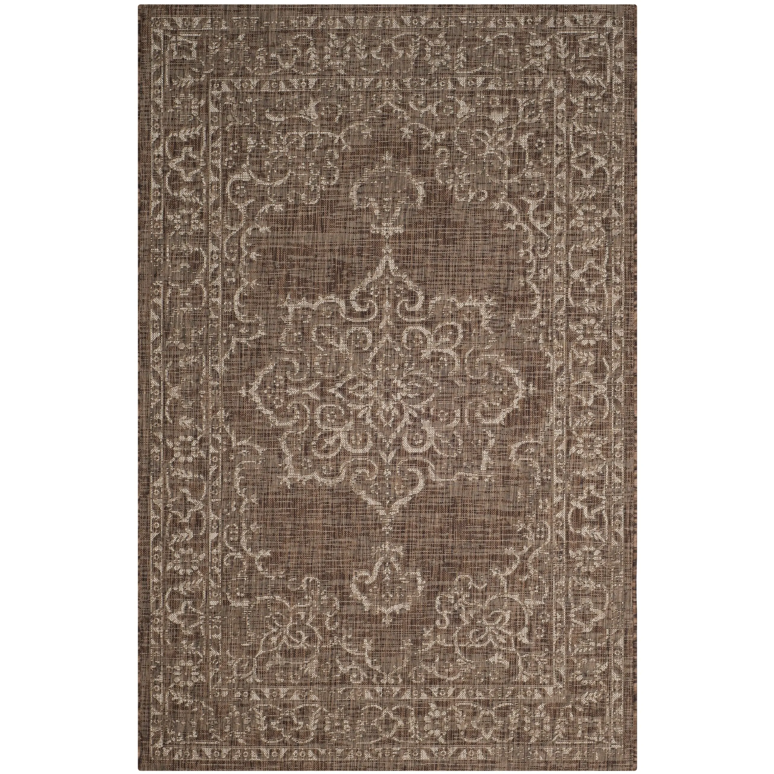 SAFAVIEH Courtyard Karolyn Medallion Indoor/ Outdoor Waterproof Patio Backyard Rug