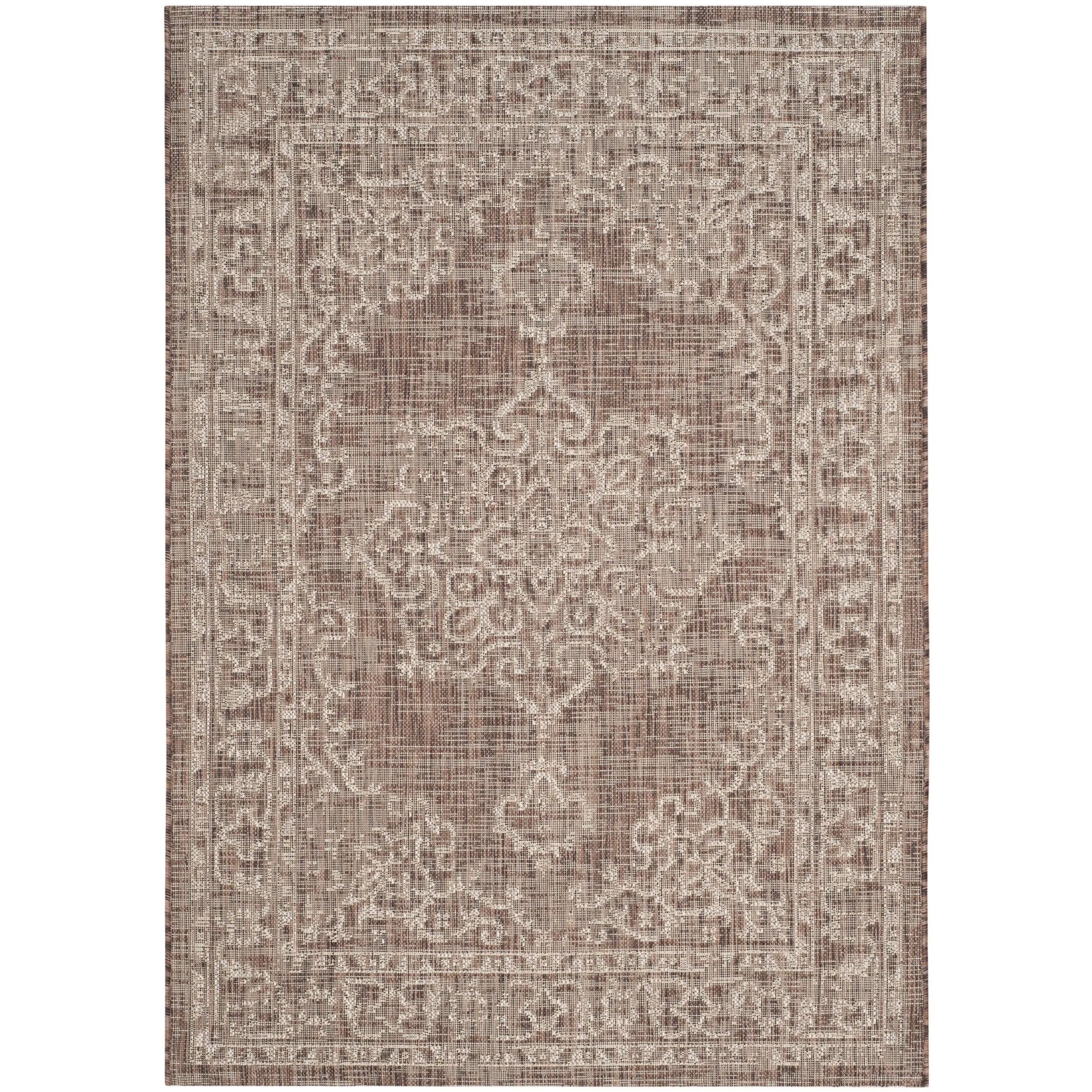 SAFAVIEH Courtyard Karolyn Medallion Indoor/ Outdoor Waterproof Patio Backyard Rug