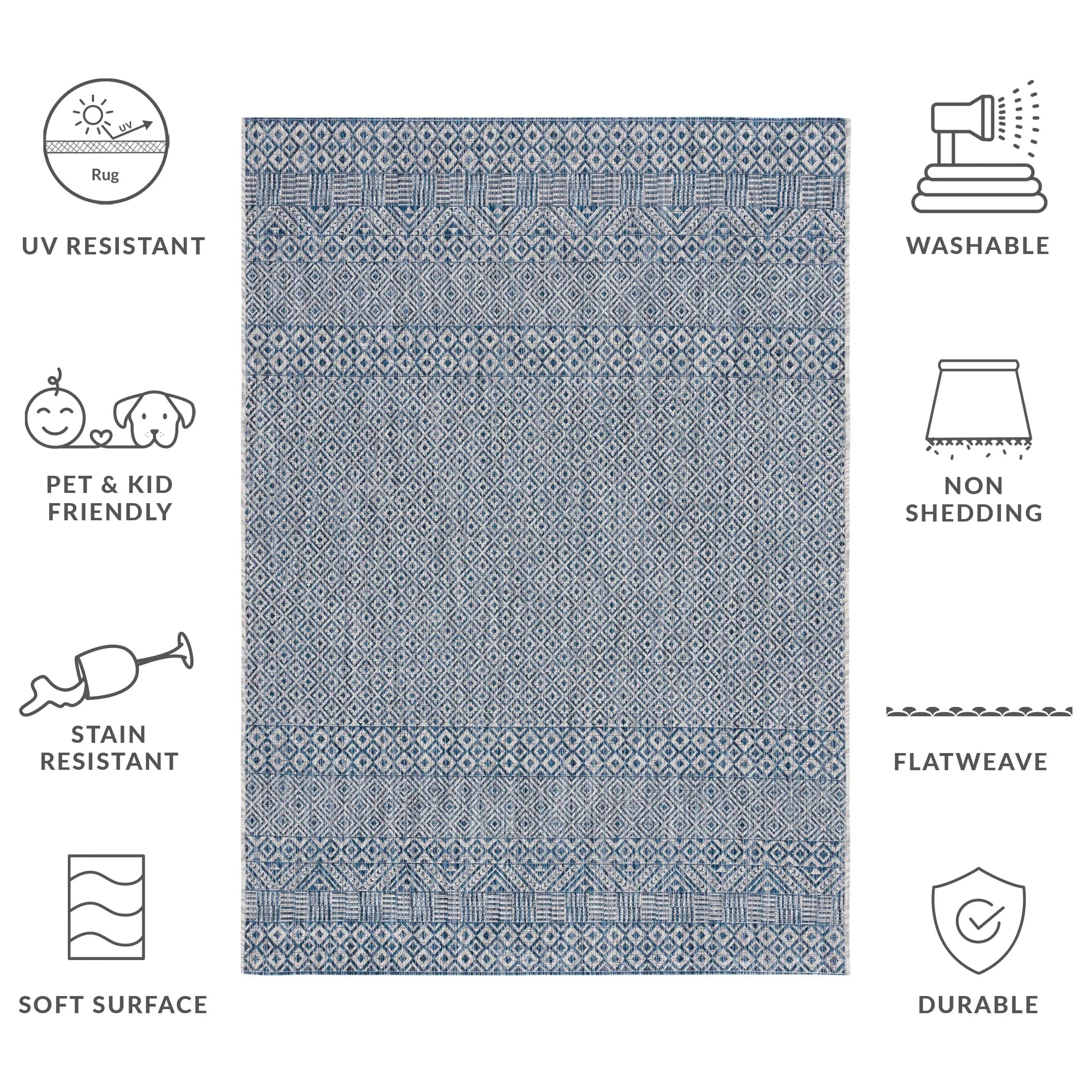 SAFAVIEH Courtyard Leonara Indoor/Outdoor Waterproof Patio Backyard Rug