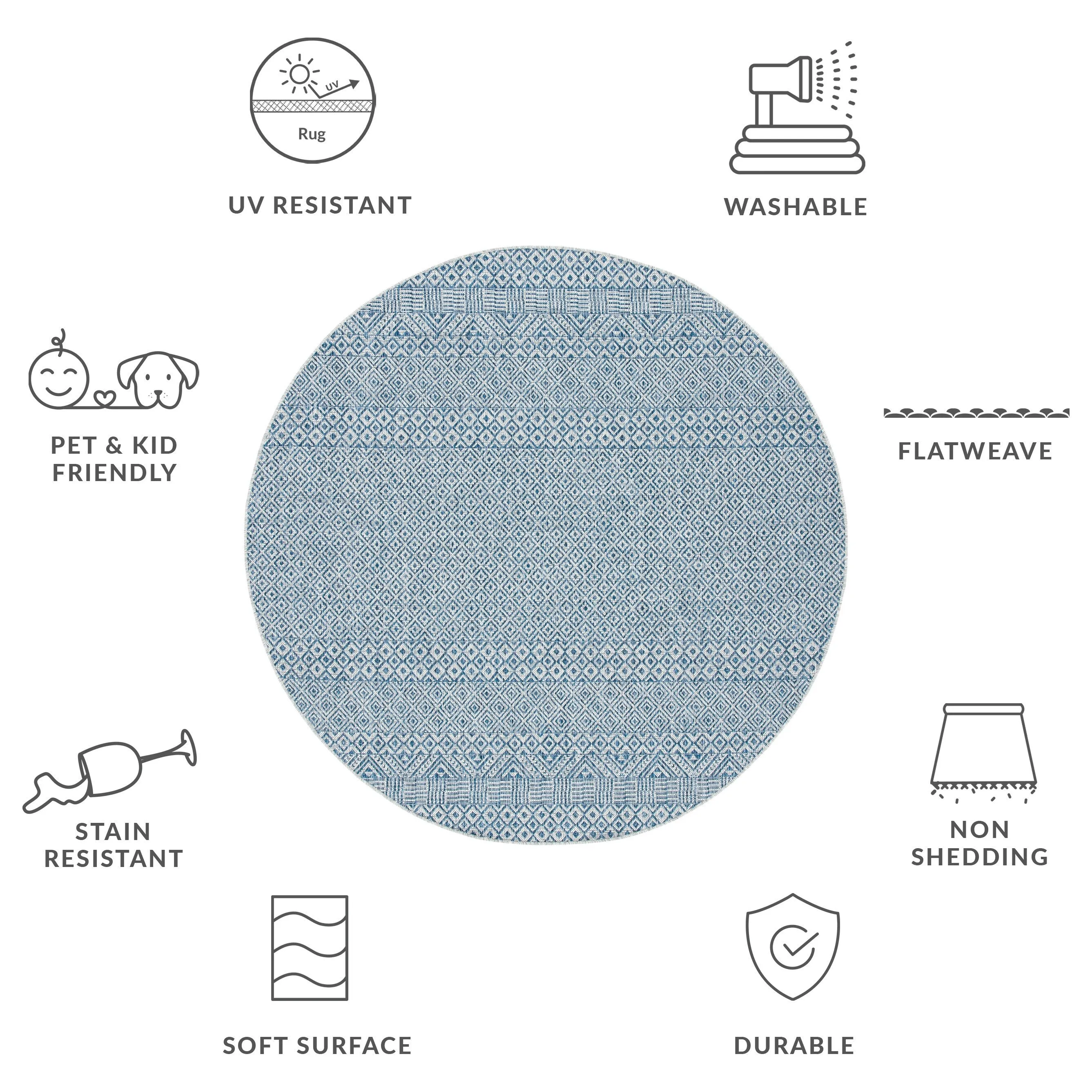 SAFAVIEH Courtyard Leonara Indoor/Outdoor Waterproof Patio Backyard Rug