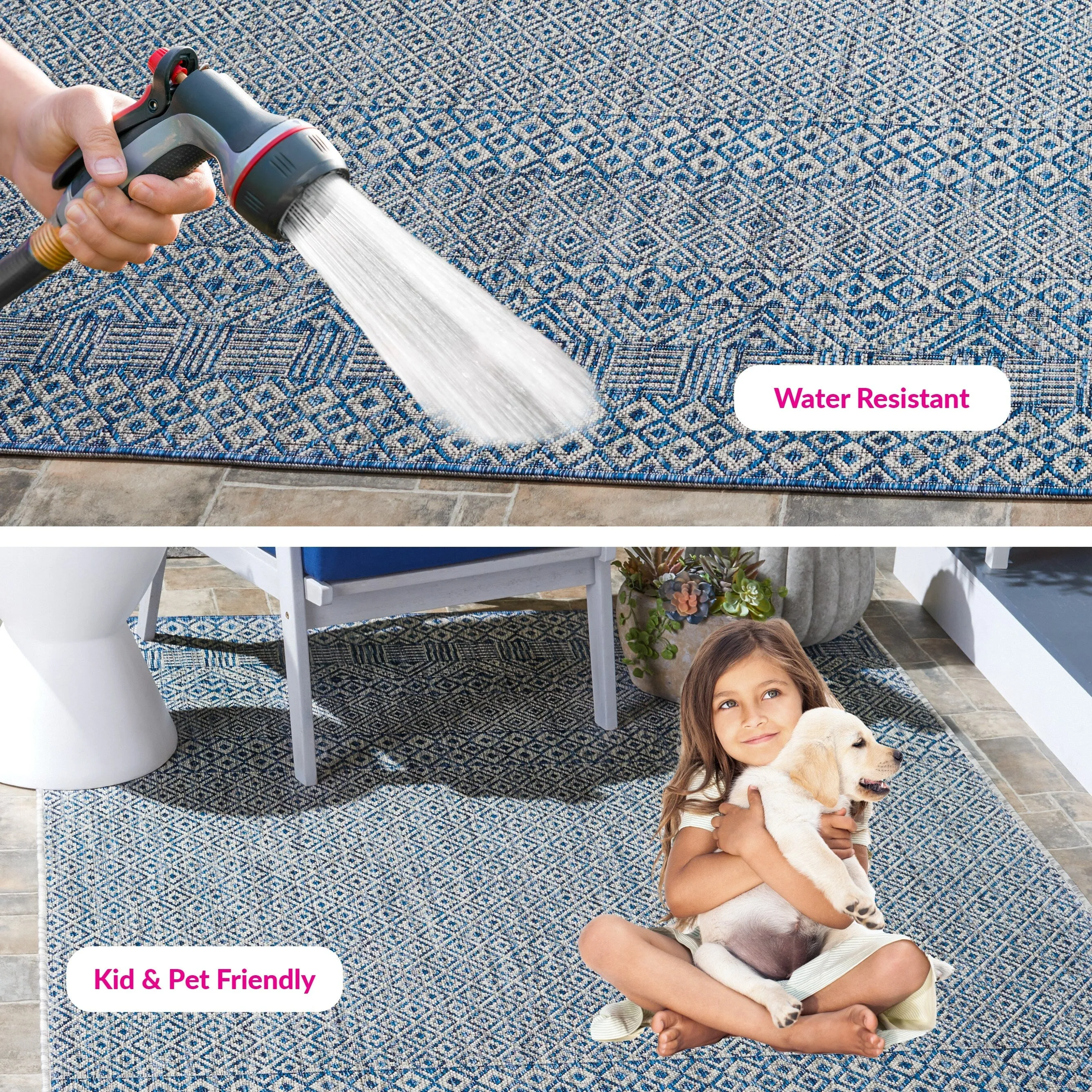 SAFAVIEH Courtyard Leonara Indoor/Outdoor Waterproof Patio Backyard Rug