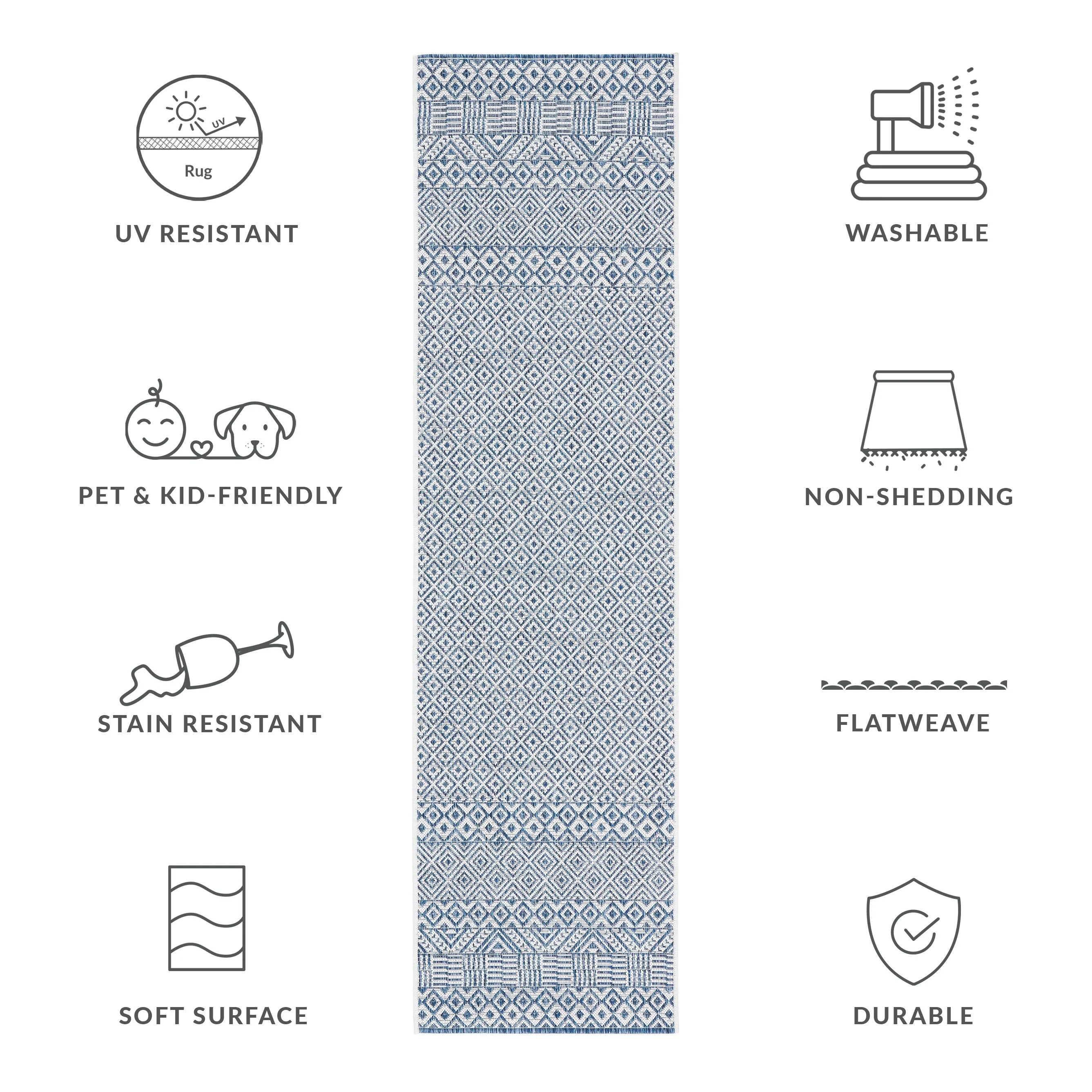 SAFAVIEH Courtyard Leonara Indoor/Outdoor Waterproof Patio Backyard Rug