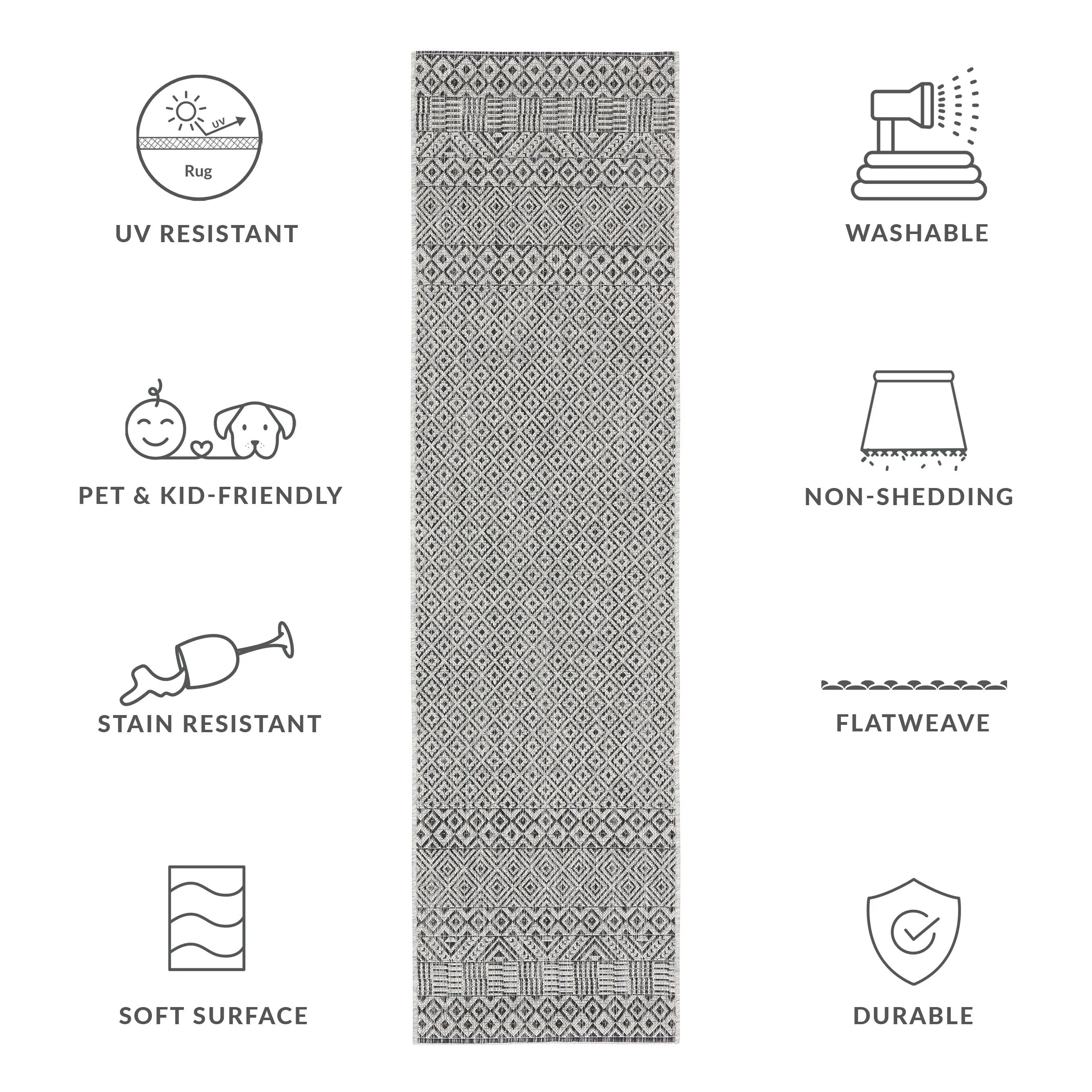SAFAVIEH Courtyard Leonara Indoor/Outdoor Waterproof Patio Backyard Rug