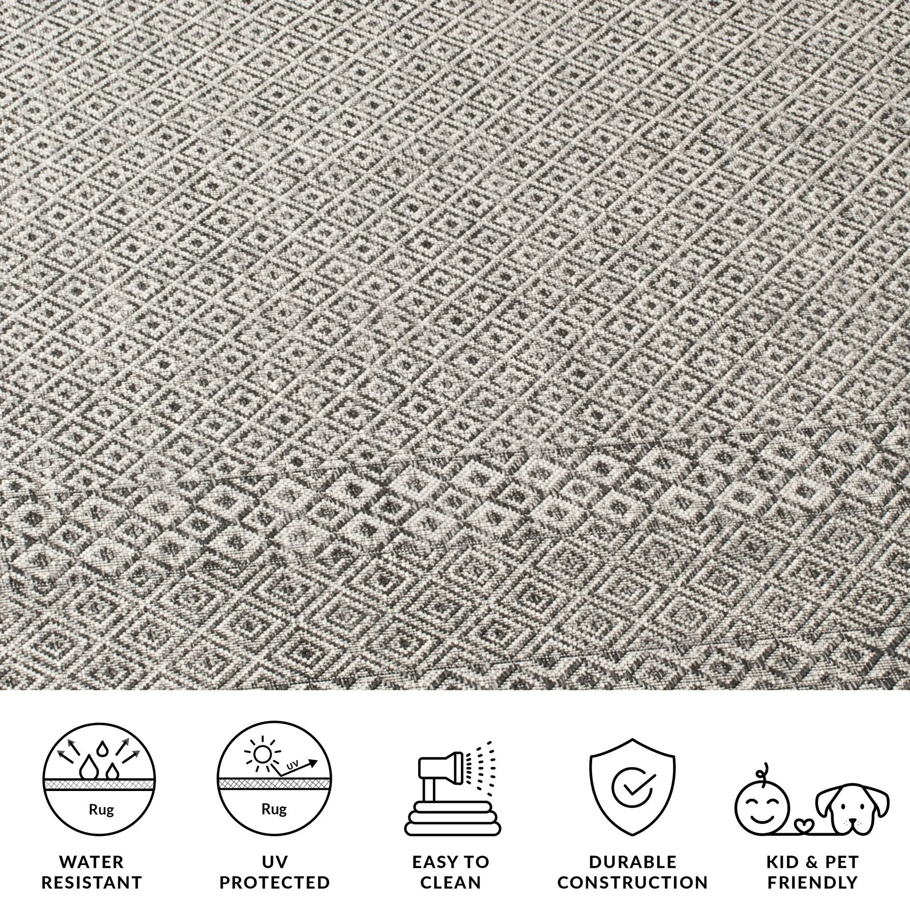 SAFAVIEH Courtyard Leonara Indoor/Outdoor Waterproof Patio Backyard Rug