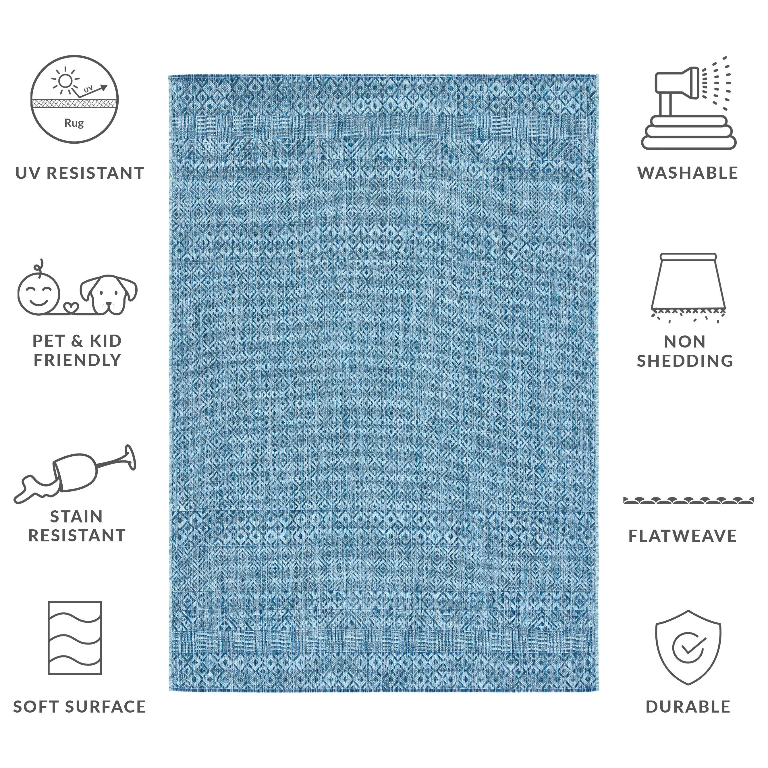 SAFAVIEH Courtyard Leonara Indoor/Outdoor Waterproof Patio Backyard Rug