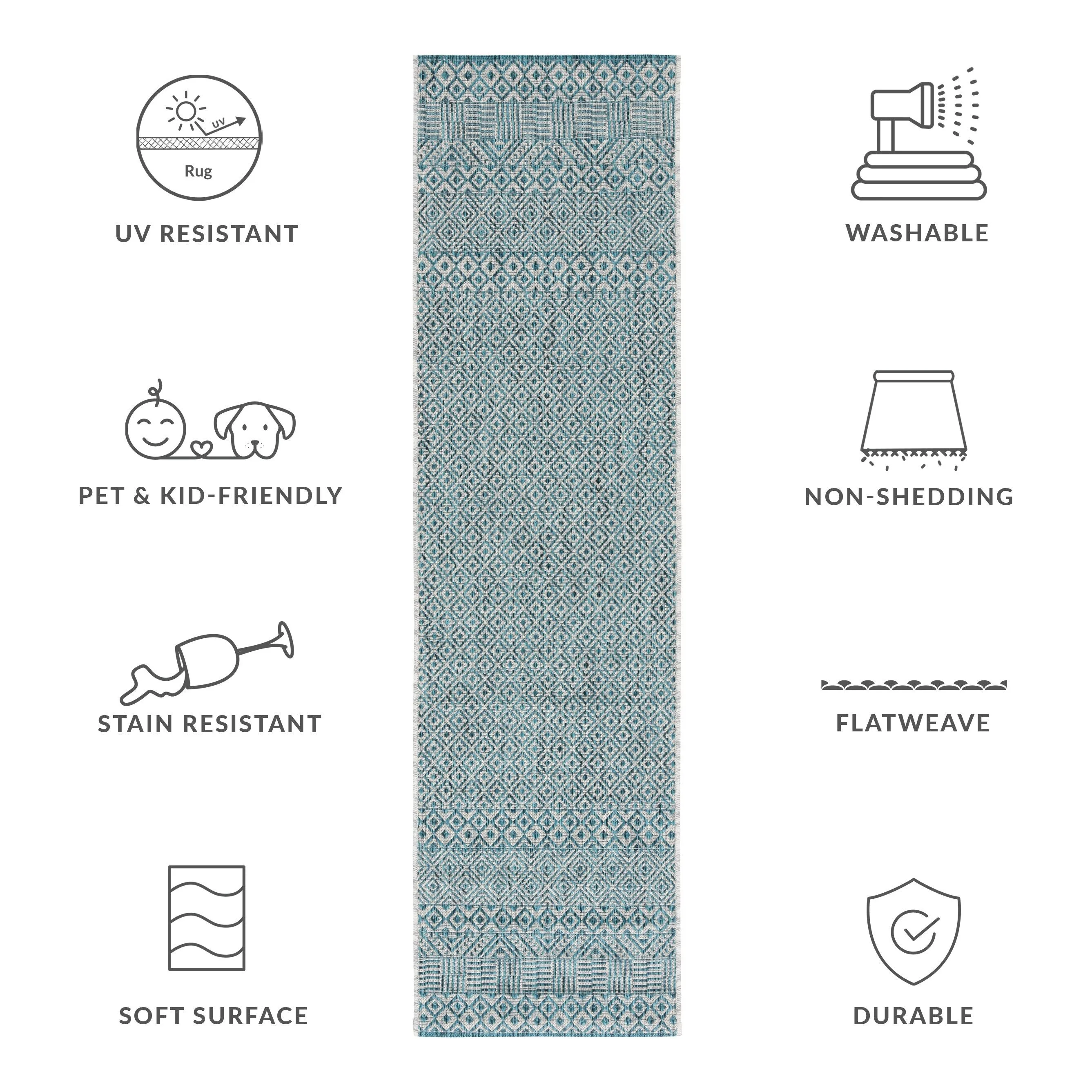 SAFAVIEH Courtyard Leonara Indoor/Outdoor Waterproof Patio Backyard Rug
