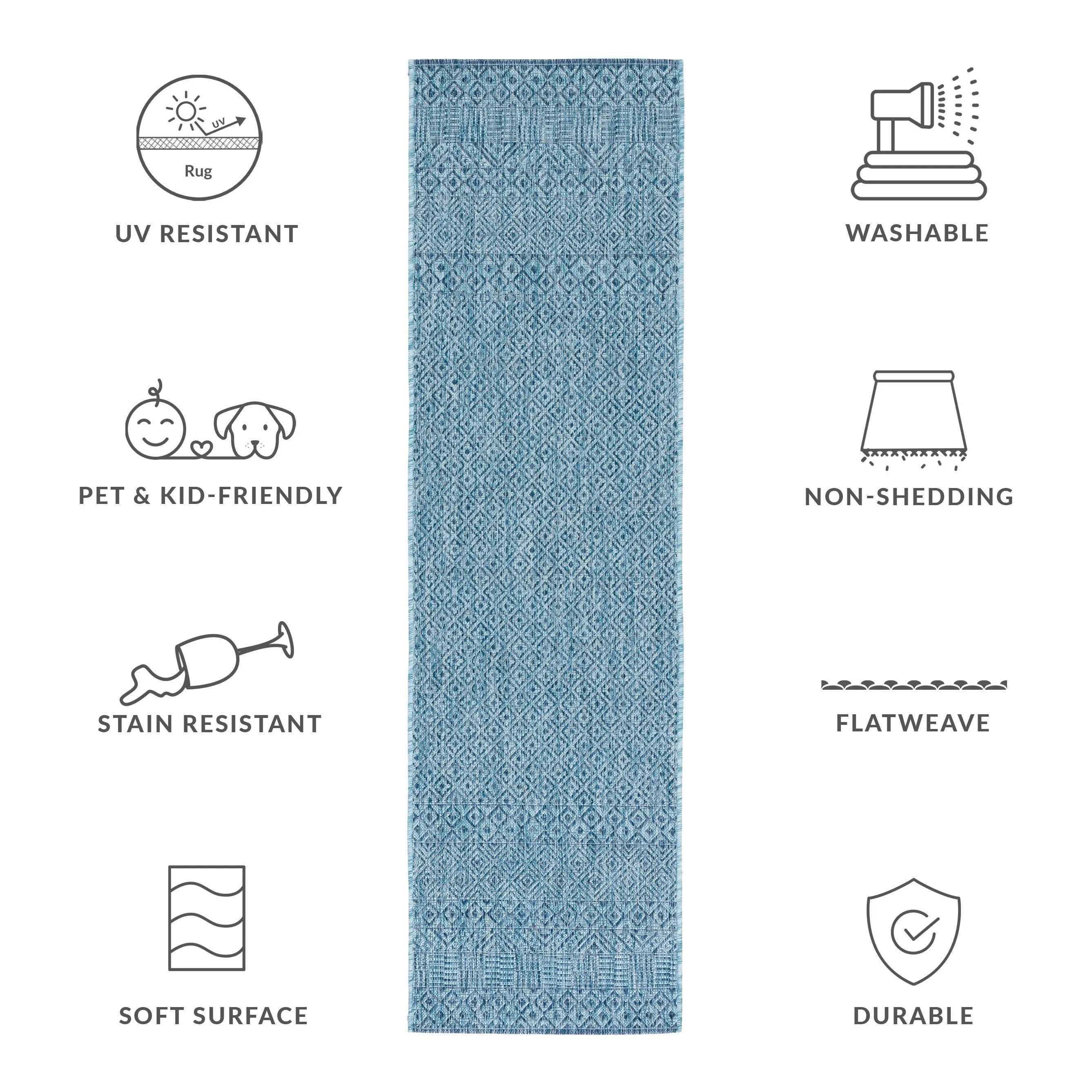 SAFAVIEH Courtyard Leonara Indoor/Outdoor Waterproof Patio Backyard Rug