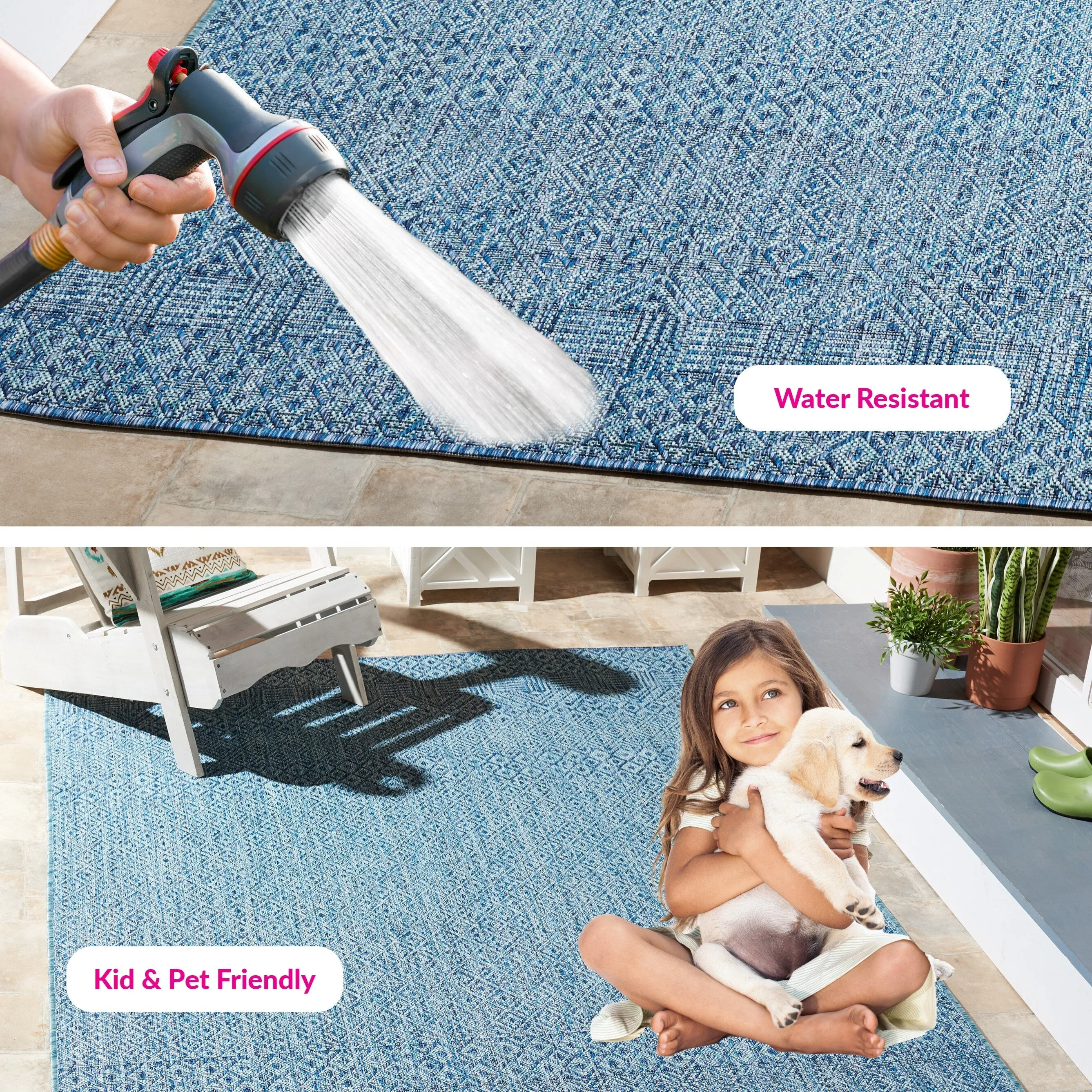 SAFAVIEH Courtyard Leonara Indoor/Outdoor Waterproof Patio Backyard Rug