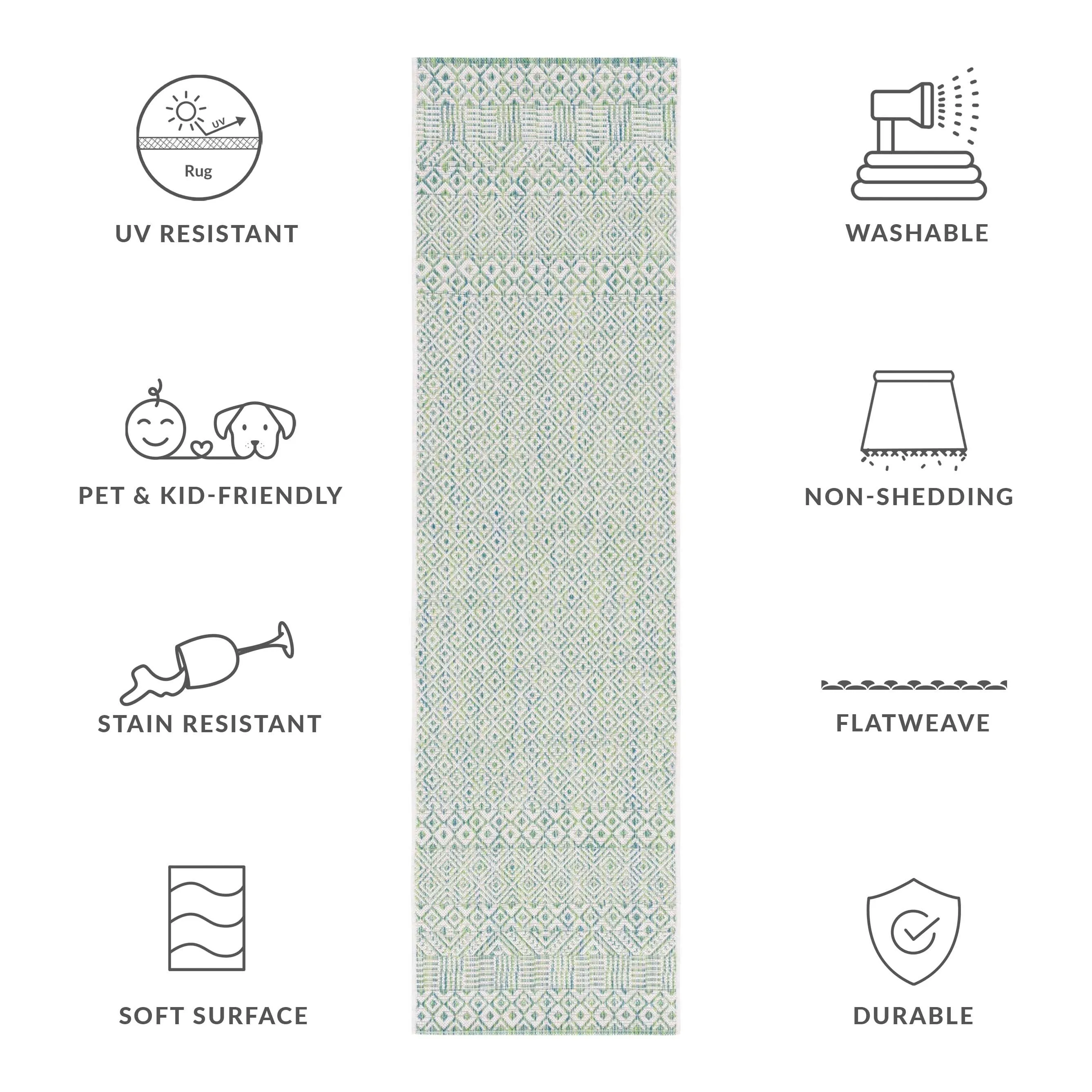 SAFAVIEH Courtyard Leonara Indoor/Outdoor Waterproof Patio Backyard Rug