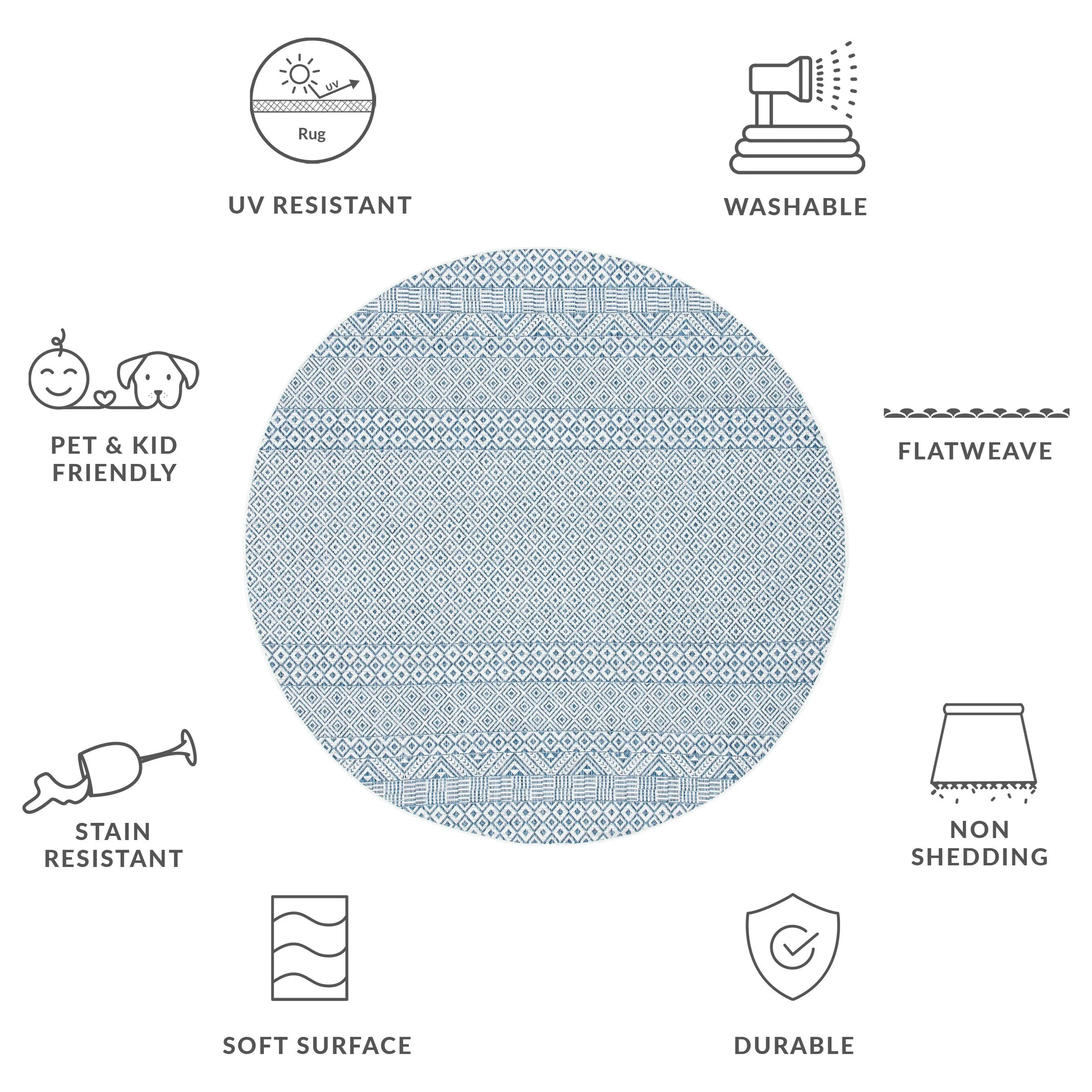 SAFAVIEH Courtyard Leonara Indoor/Outdoor Waterproof Patio Backyard Rug