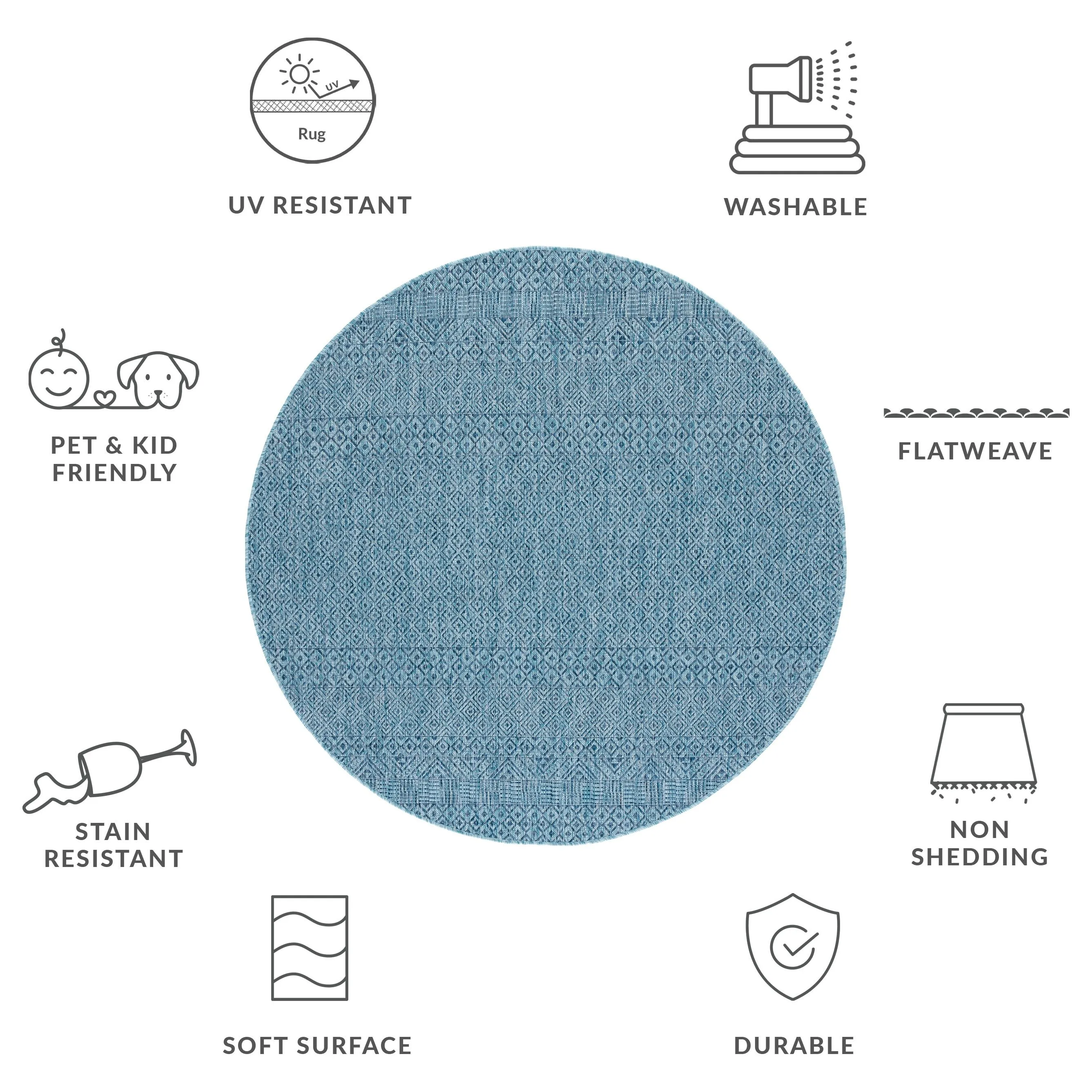 SAFAVIEH Courtyard Leonara Indoor/Outdoor Waterproof Patio Backyard Rug