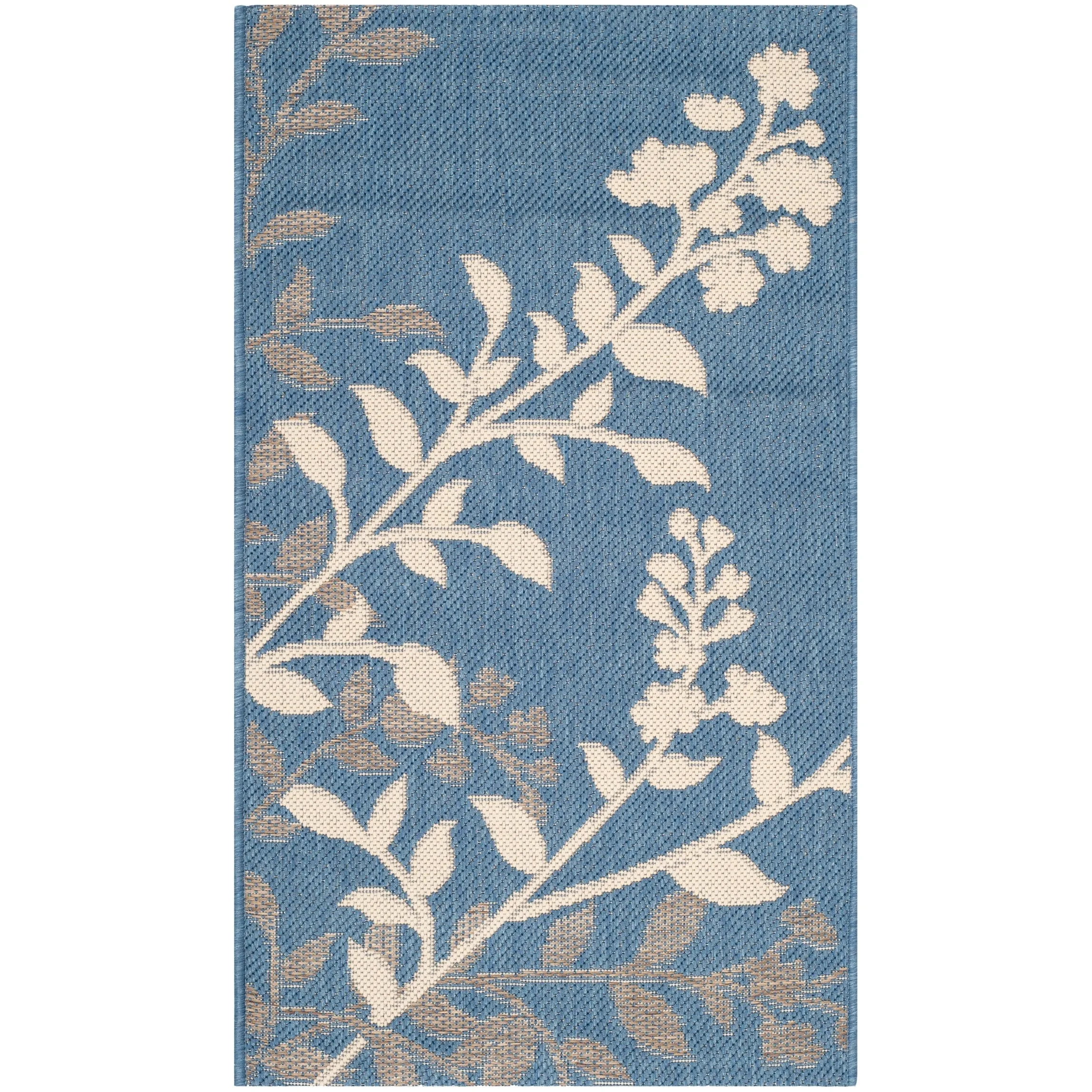 SAFAVIEH Courtyard Luann Botanical Indoor/ Outdoor Waterproof Patio Backyard Rug