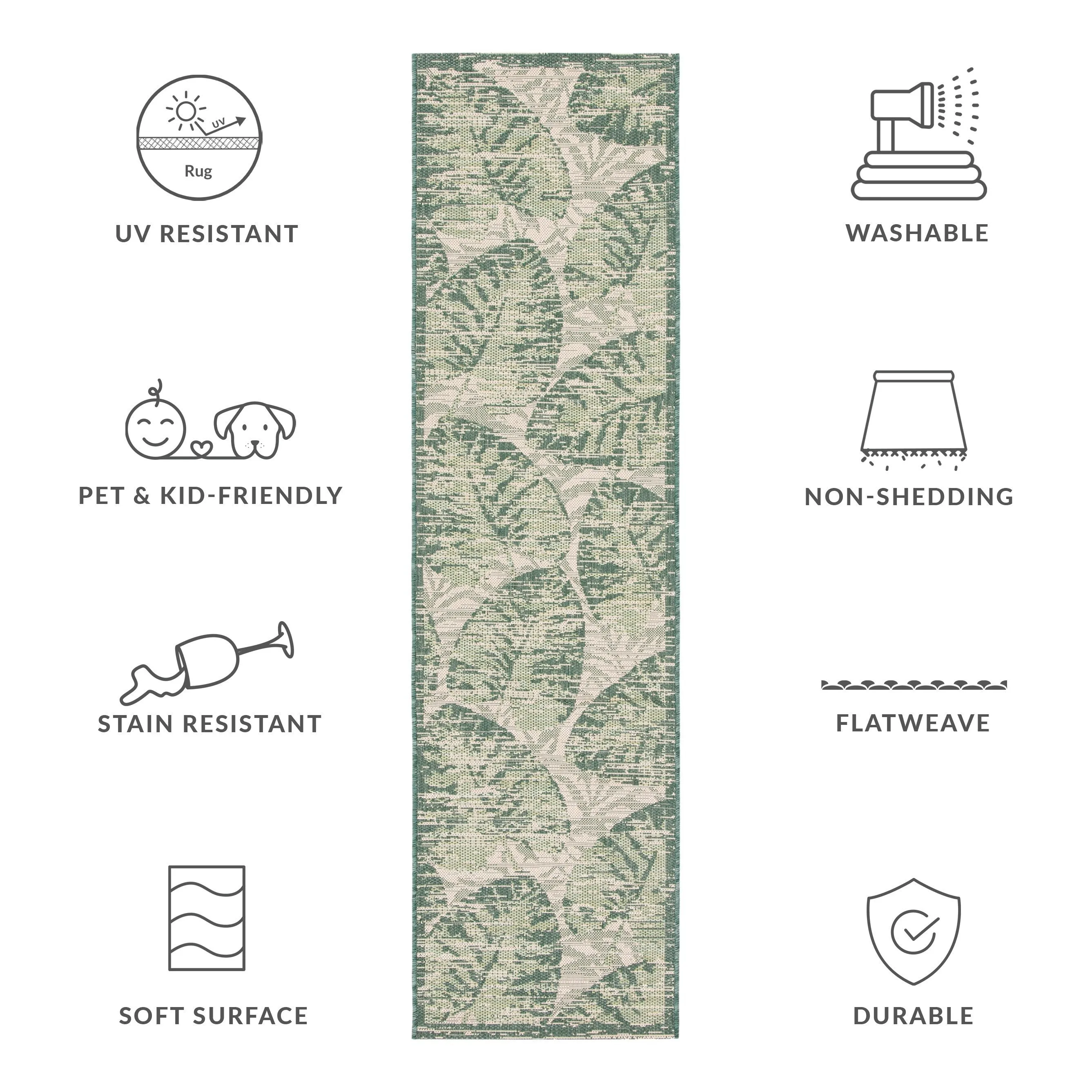 SAFAVIEH Courtyard Maelyss Indoor/ Outdoor Waterproof Patio Backyard Rug