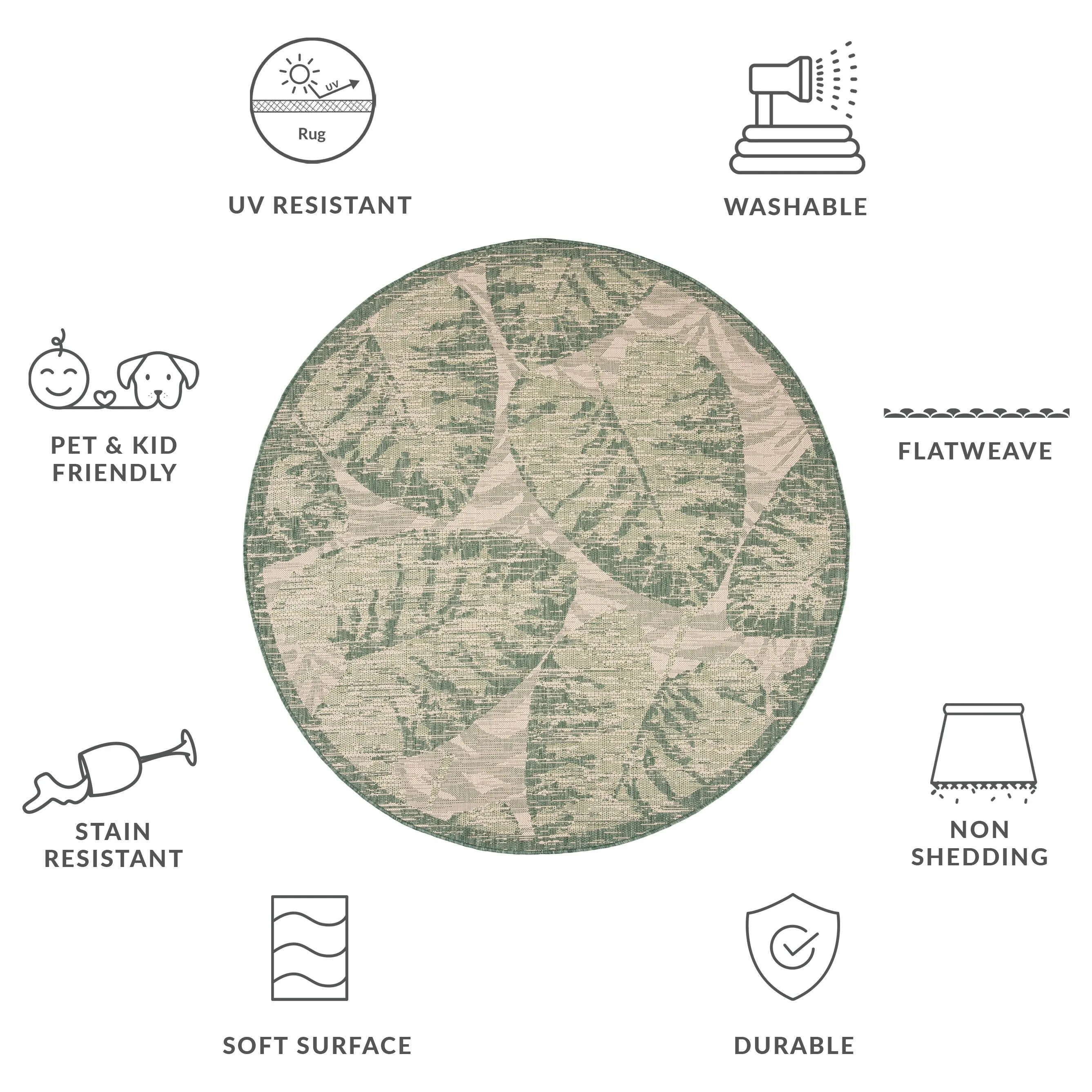 SAFAVIEH Courtyard Maelyss Indoor/ Outdoor Waterproof Patio Backyard Rug