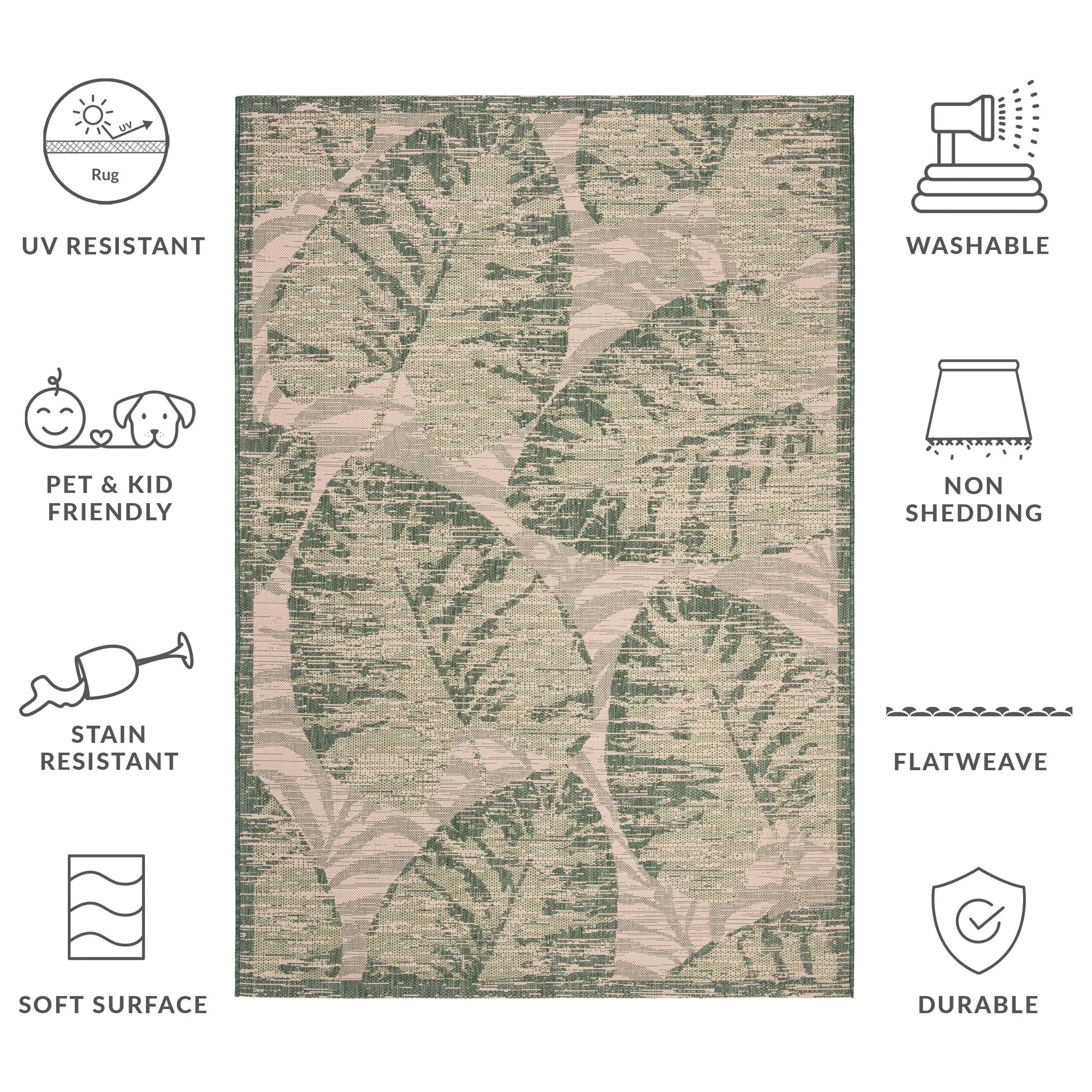 SAFAVIEH Courtyard Maelyss Indoor/ Outdoor Waterproof Patio Backyard Rug