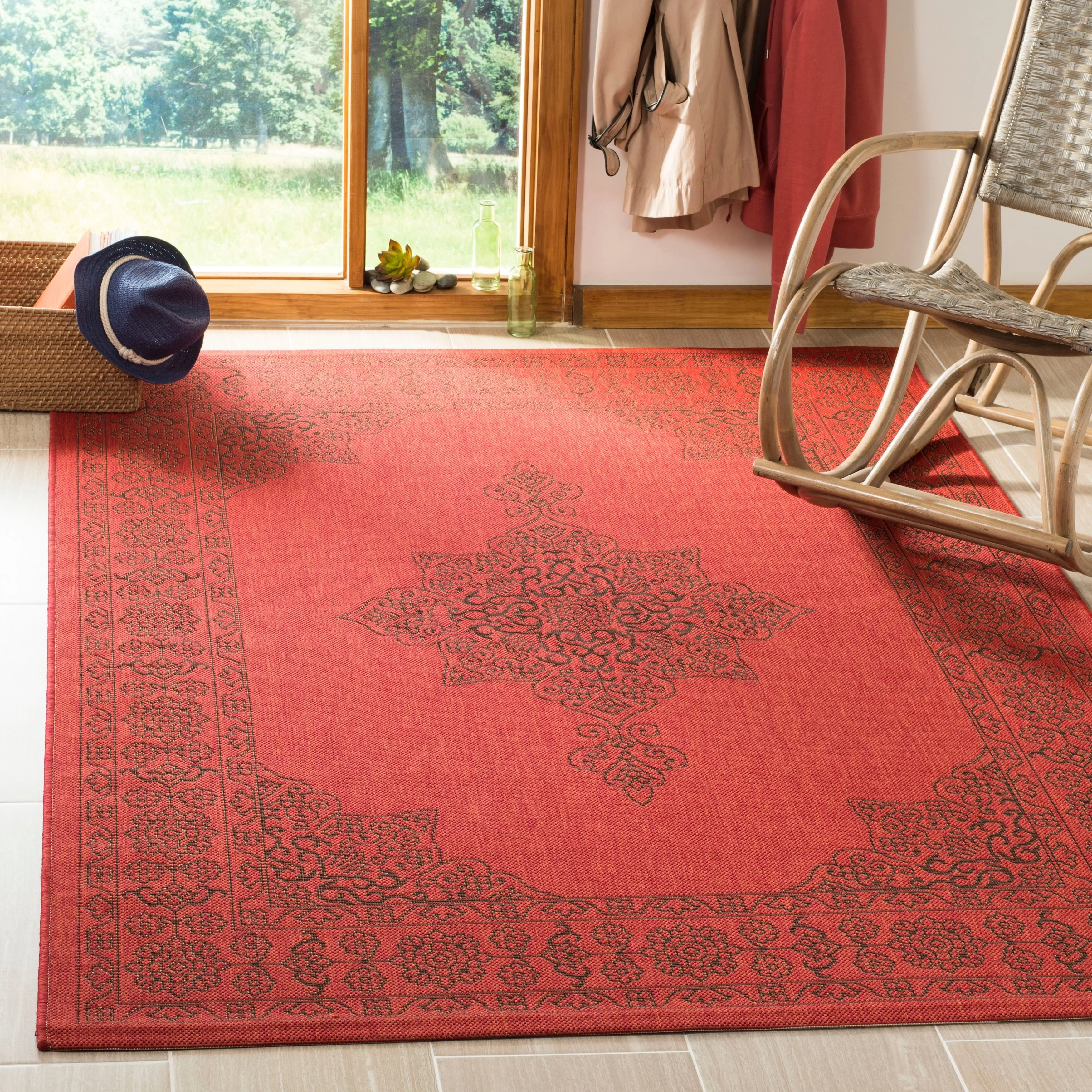 SAFAVIEH Courtyard Margy Indoor/ Outdoor Waterproof Patio Backyard Rug