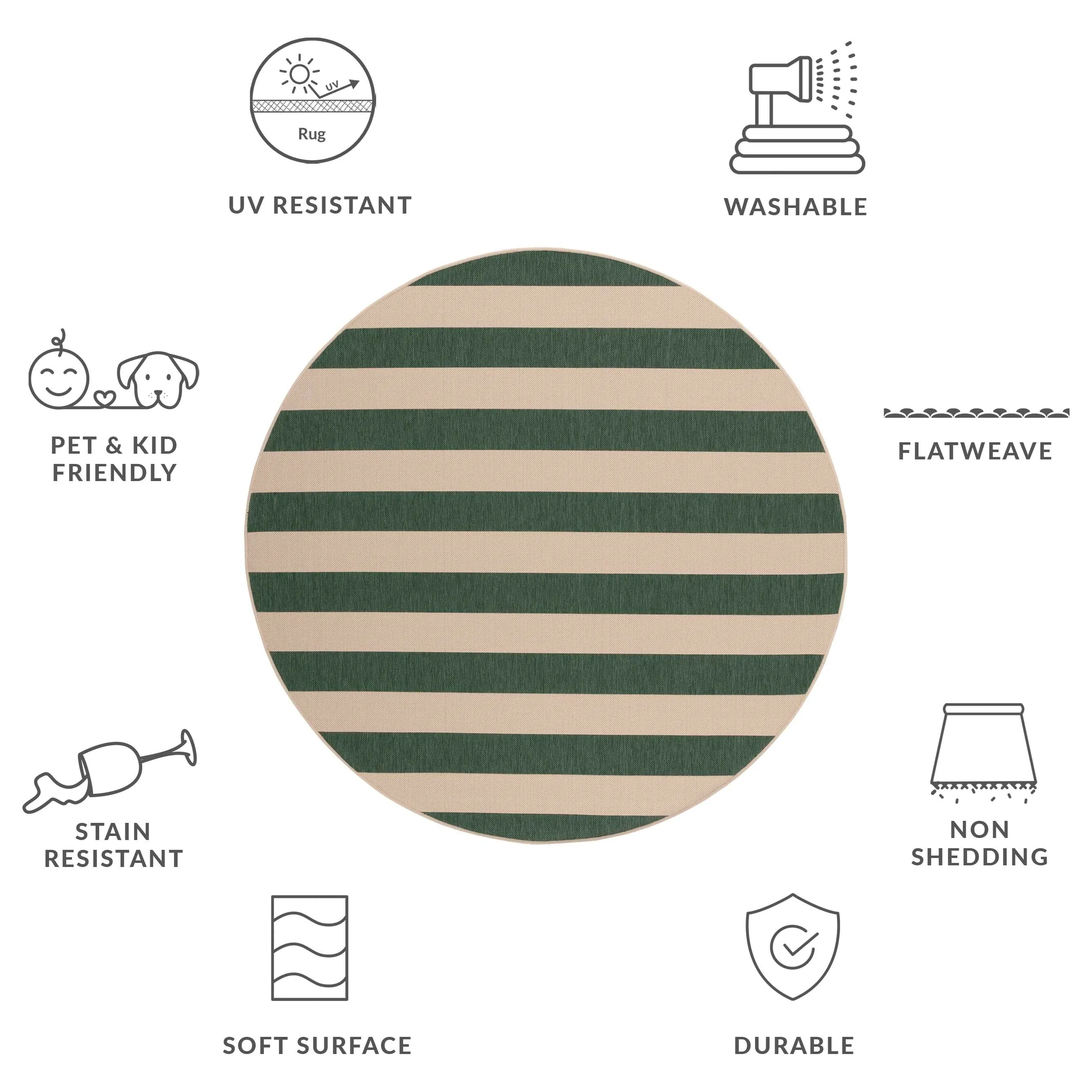 SAFAVIEH Courtyard Maysa Indoor/ Outdoor Waterproof Backyard Patio Rug