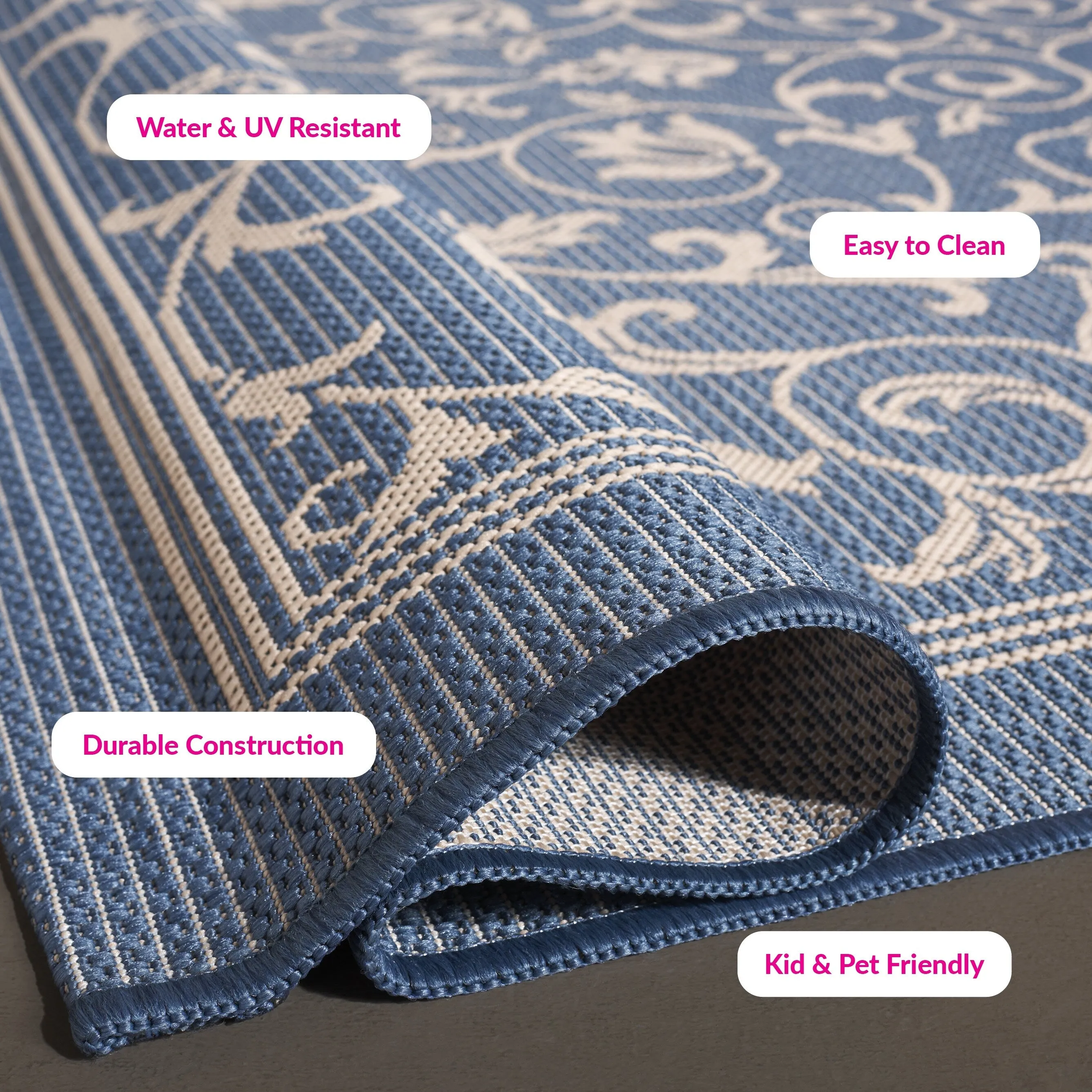 SAFAVIEH Courtyard Miljeta Indoor/ Outdoor Waterproof Patio Backyard Rug